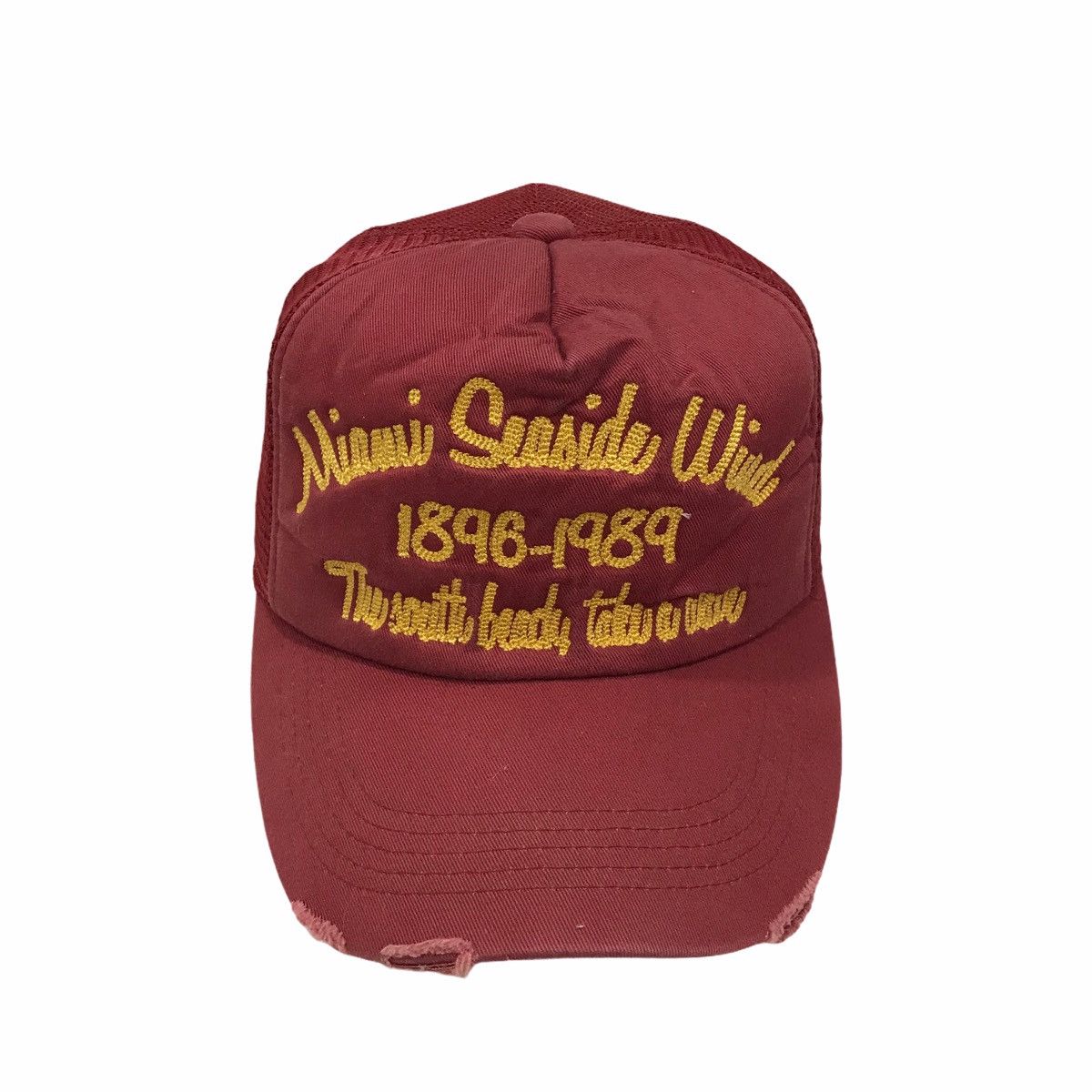 Designer Miami Seaside Wind 1896-1889 Distressed Trucker Hats Caps Size ONE SIZE - 3 Thumbnail