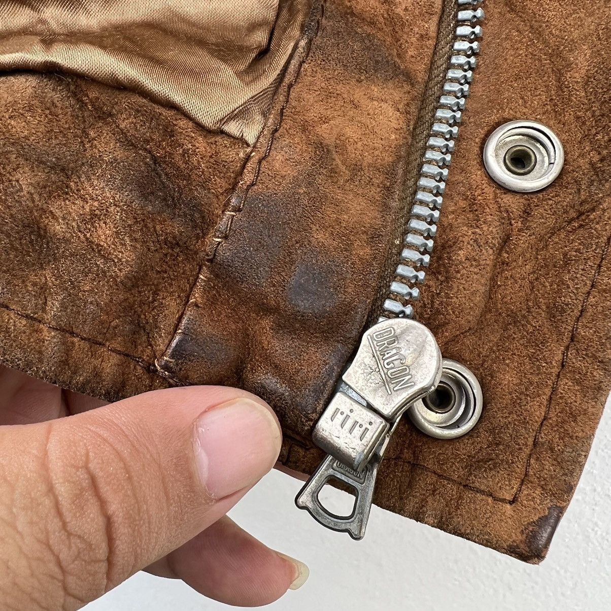 Japanese Brand VINTAGE GENUINE LEATHER JACKET PARACHUTE RIDER BIKER Size US M / EU 48-50 / 2 - 9 Thumbnail