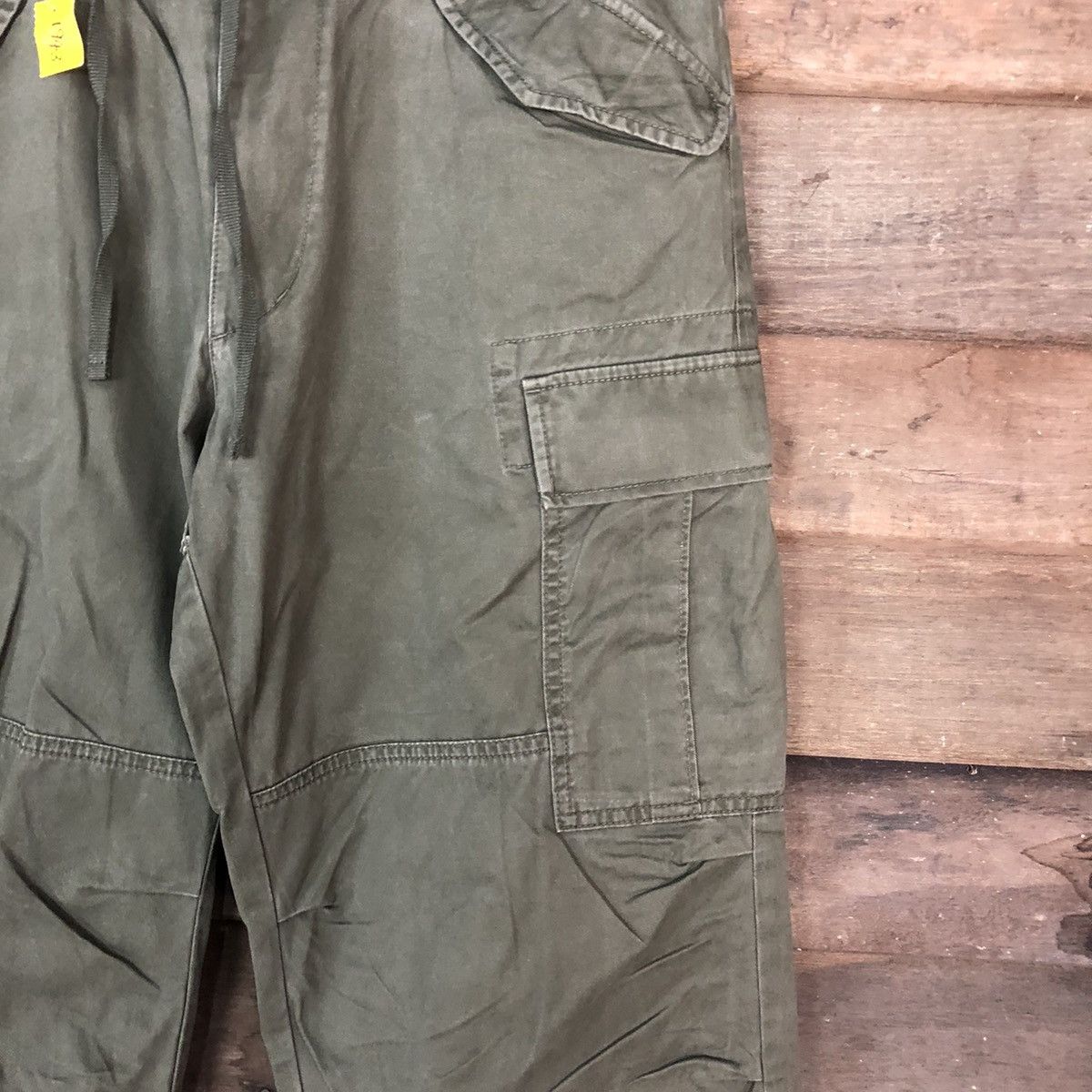Japanese Brand DL Uniqlo Green Cargo faded Multipocket Pants #1943 Size US 32 / EU 48 - 7 Thumbnail