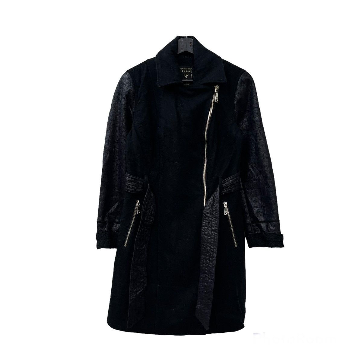 Guess ULTIMATE BLACK GUESS LONG PARACHUTE BIKER RUMWAY JACKET Size US S / EU 44-46 / 1 - 1 Thumbnail
