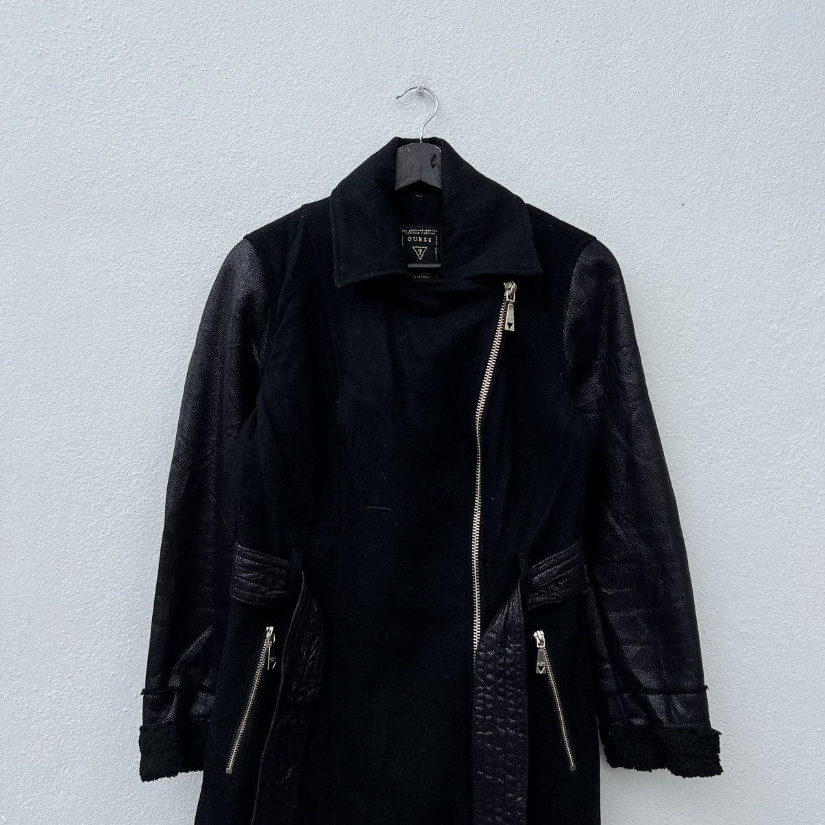 Guess ULTIMATE BLACK GUESS LONG PARACHUTE BIKER RUMWAY JACKET Size US S / EU 44-46 / 1 - 2 Thumbnail