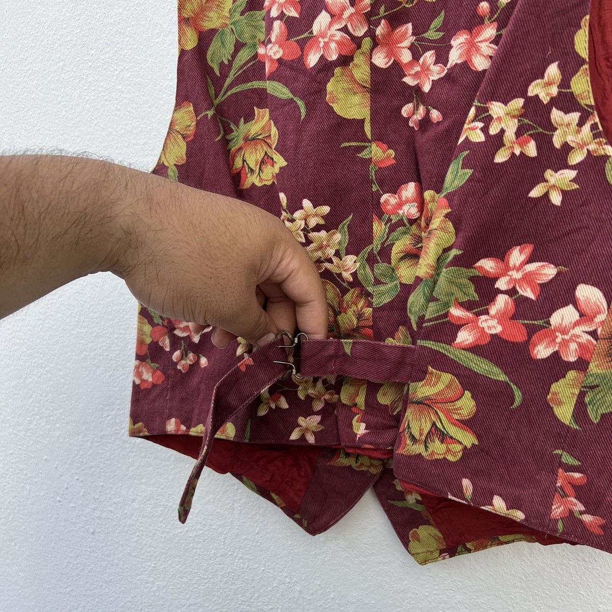 Japanese Brand VINTAGE OVERPRINT FLORAL FLOWER UTILITY VEST Size US M / EU 48-50 / 2 - 8 Thumbnail