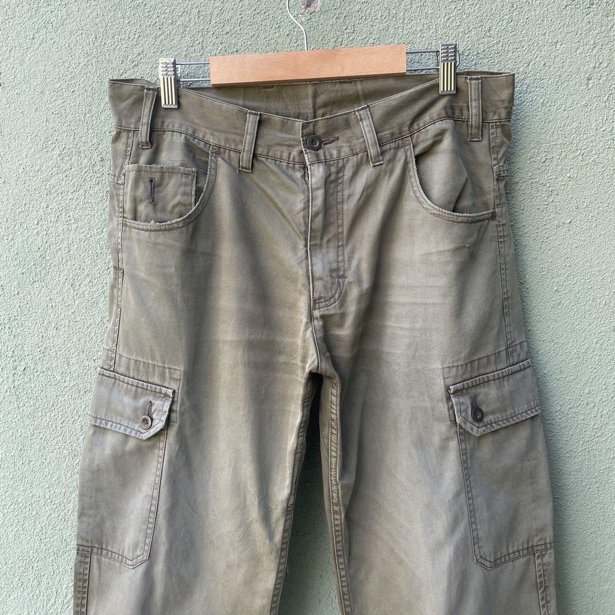 Japanese Brand 7 Pocket💥 Vintage BACK NUMBER Tactical Cargo Pants W32 Size US 32 / EU 48 - 3 Thumbnail