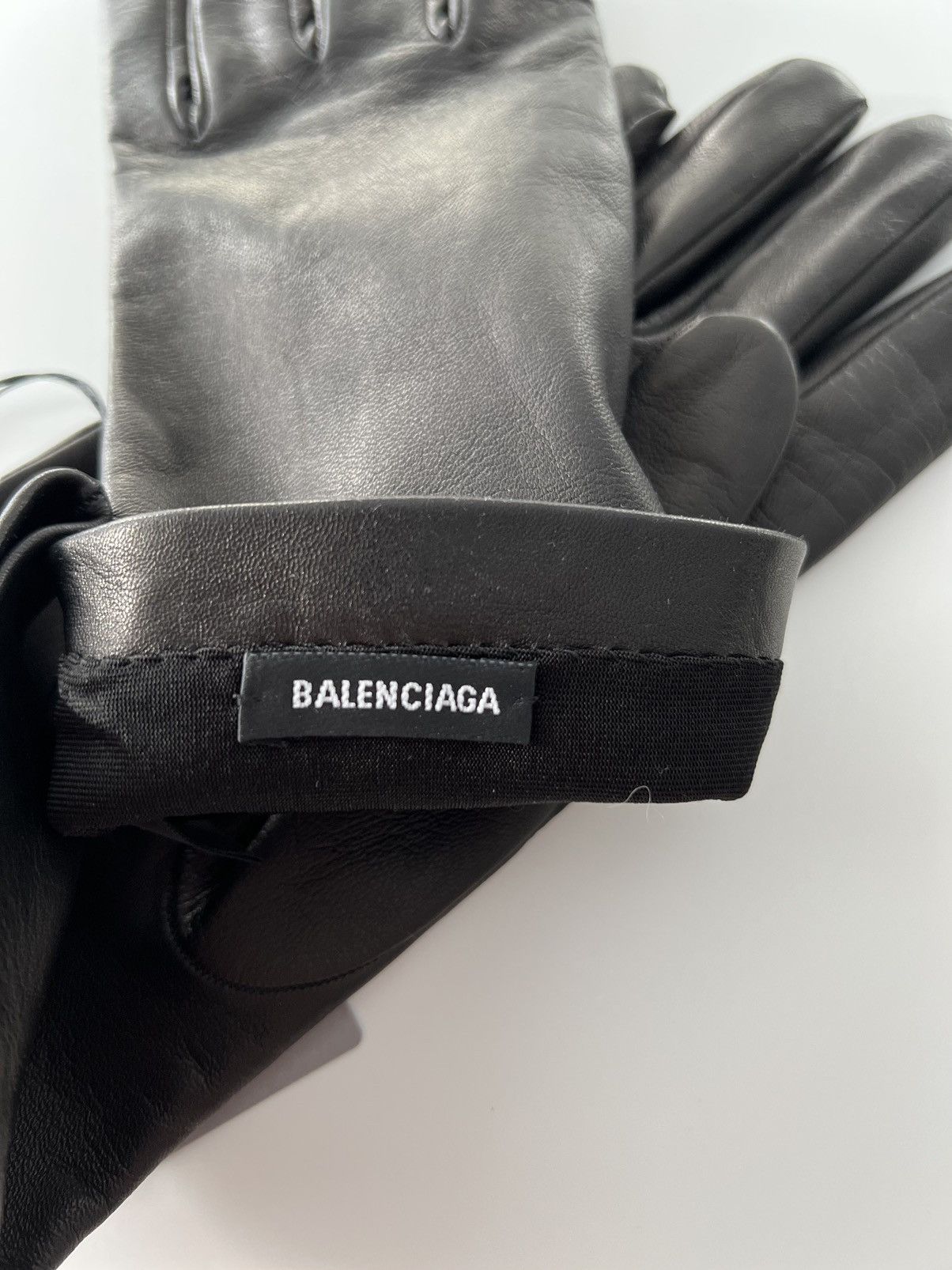 Balenciaga AW21 Balenciaga Leather Logo Gloves Size ONE SIZE - 5 Thumbnail