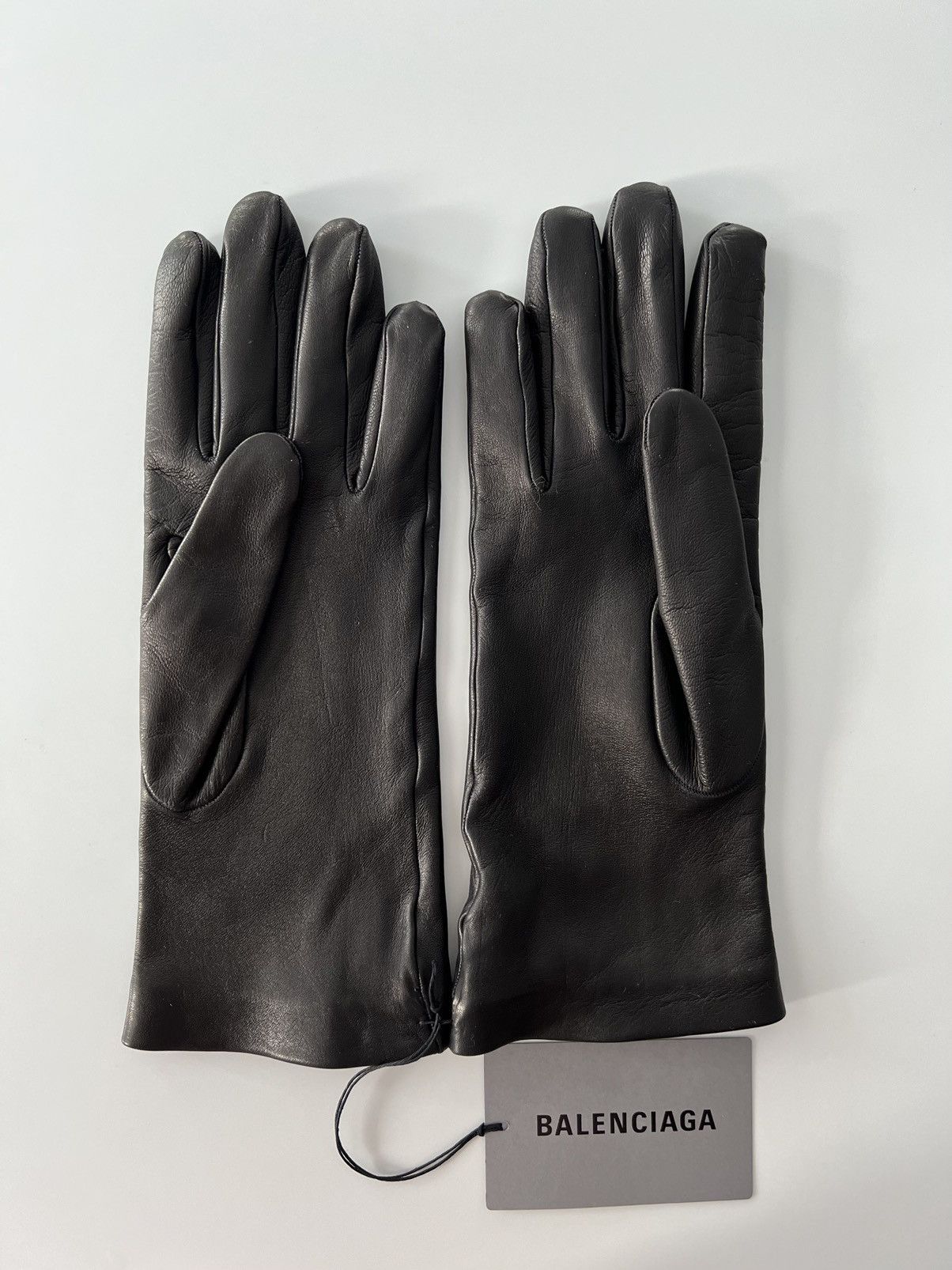 Balenciaga AW21 Balenciaga Leather Logo Gloves Size ONE SIZE - 4 Thumbnail