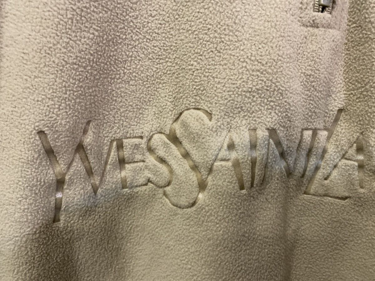 Yves Saint Laurent Fleece Beige YSL Sweatshirt 1/4 Quarter Zip Big Logo Vintage Size US XL / EU 56 / 4 - 3 Thumbnail