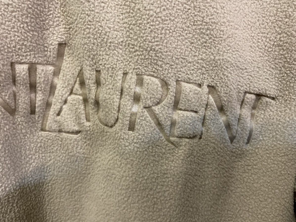 Yves Saint Laurent Fleece Beige YSL Sweatshirt 1/4 Quarter Zip Big Logo Vintage Size US XL / EU 56 / 4 - 15 Thumbnail