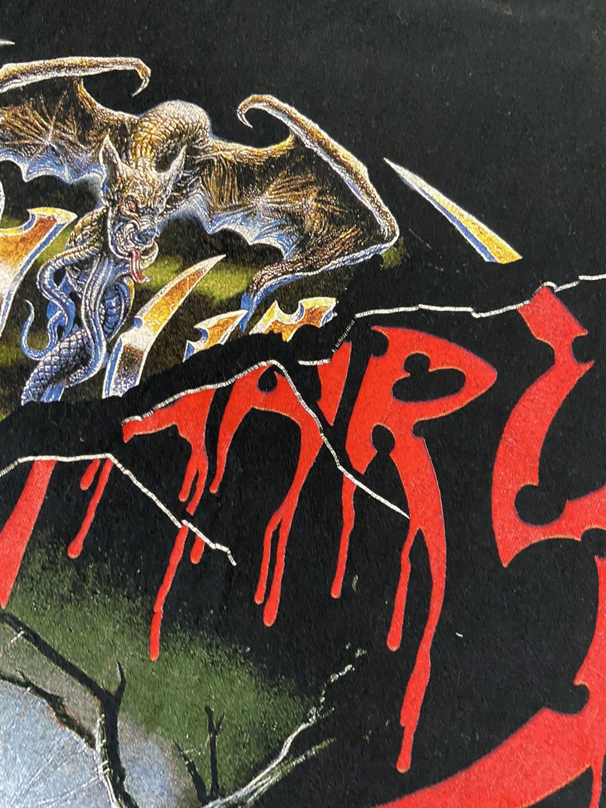 Band Tees × Vintage VINTAGE OBITUARY CAUSE OF DEATH DOUBLE SIDE PRINT TEE SHIRT Size US L / EU 52-54 / 3 - 5 Thumbnail