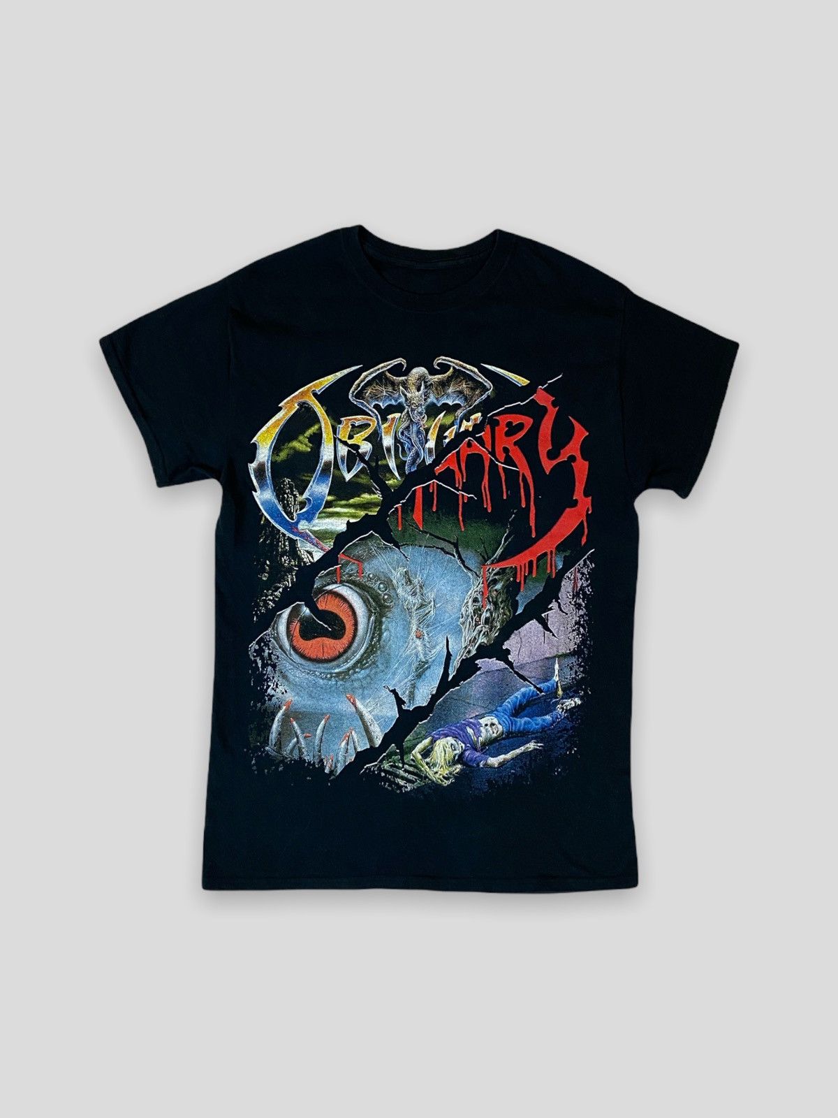 Band Tees × Vintage VINTAGE OBITUARY CAUSE OF DEATH DOUBLE SIDE PRINT TEE SHIRT Size US L / EU 52-54 / 3 - 1 Thumbnail