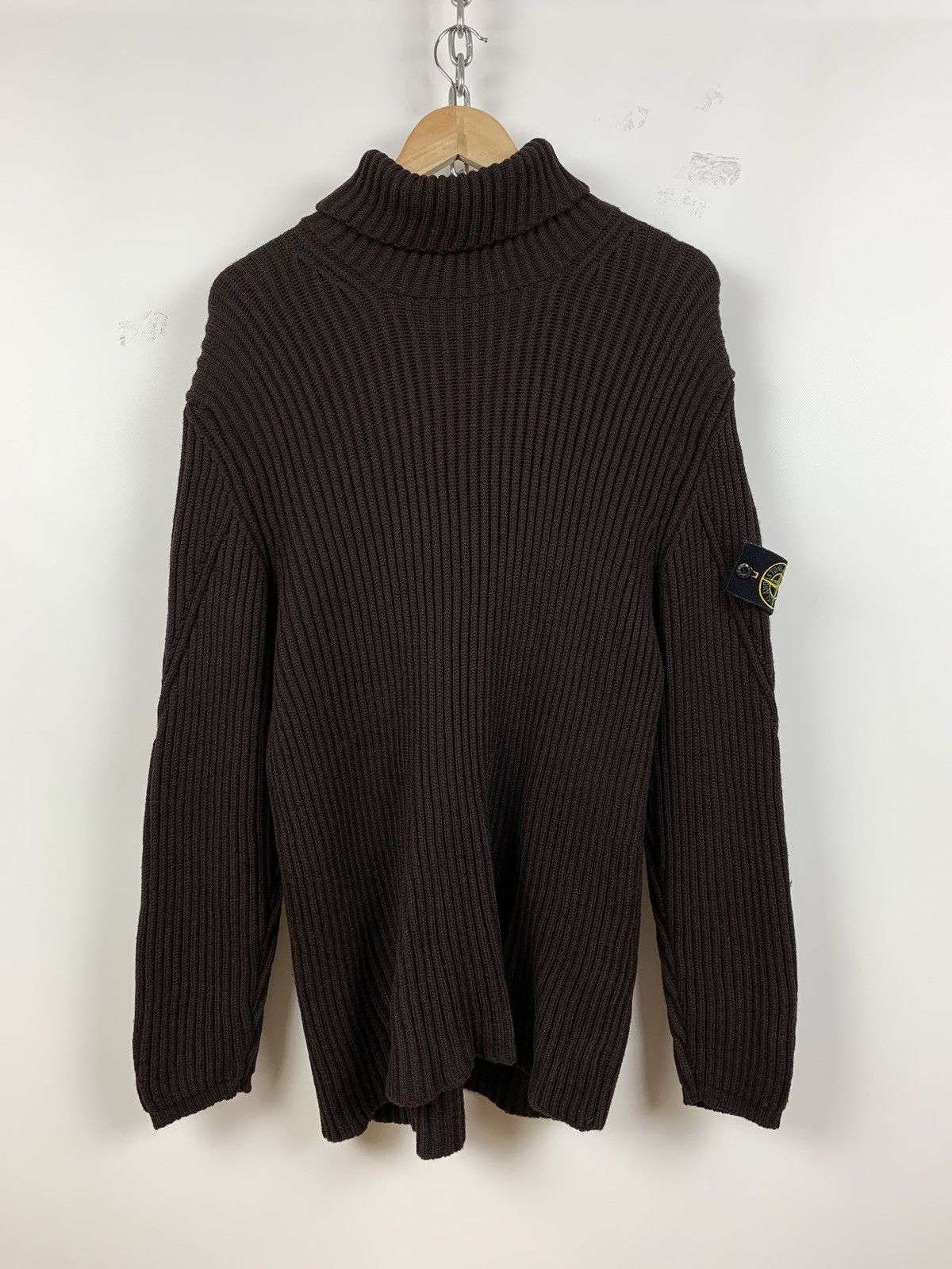 Stone Island Vintage Stone Island Brown Turtle Neck Archive Sweater Size US XL / EU 56 / 4 - 2 Thumbnail