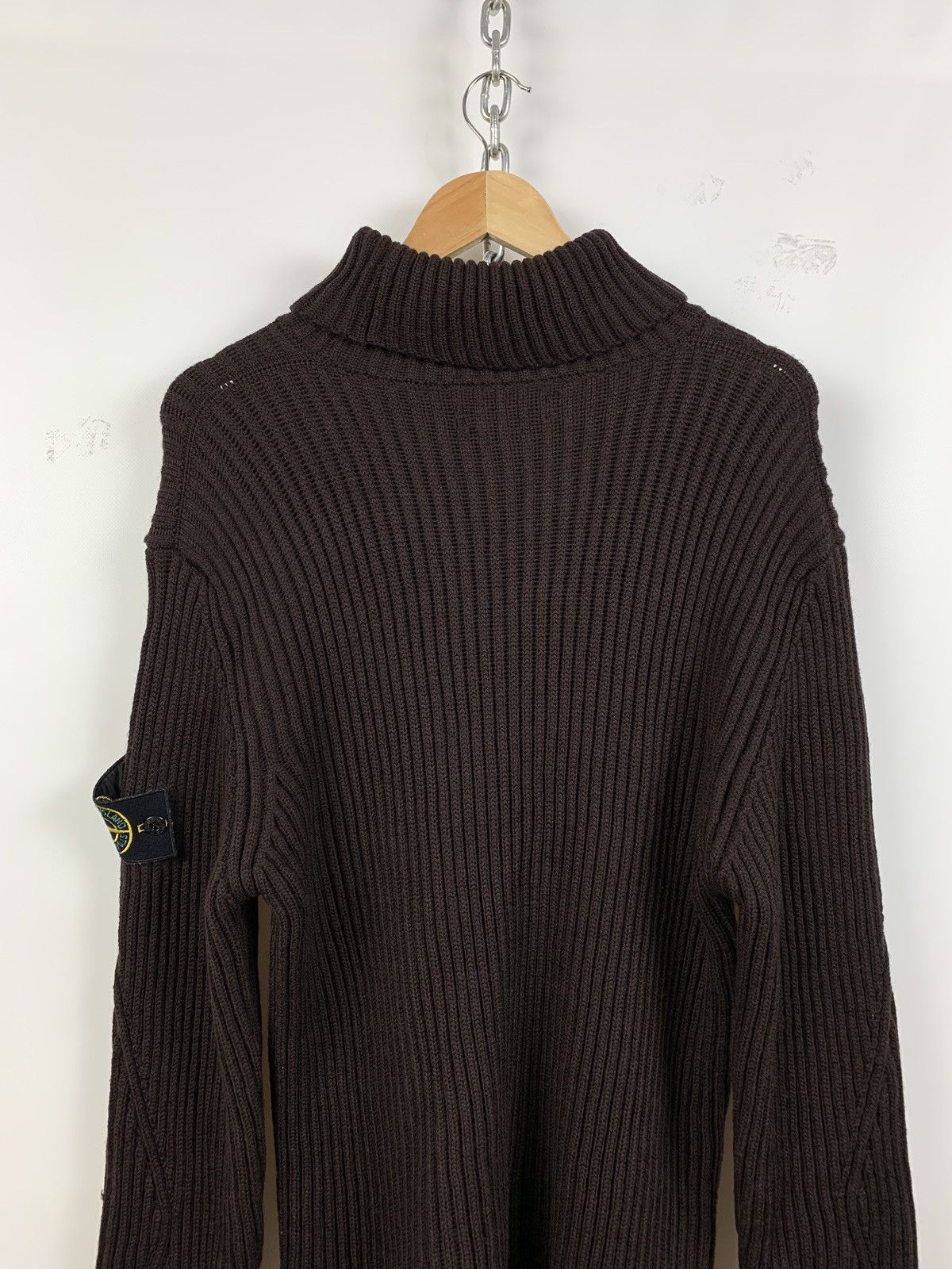 Stone Island Vintage Stone Island Brown Turtle Neck Archive Sweater Size US XL / EU 56 / 4 - 13 Thumbnail