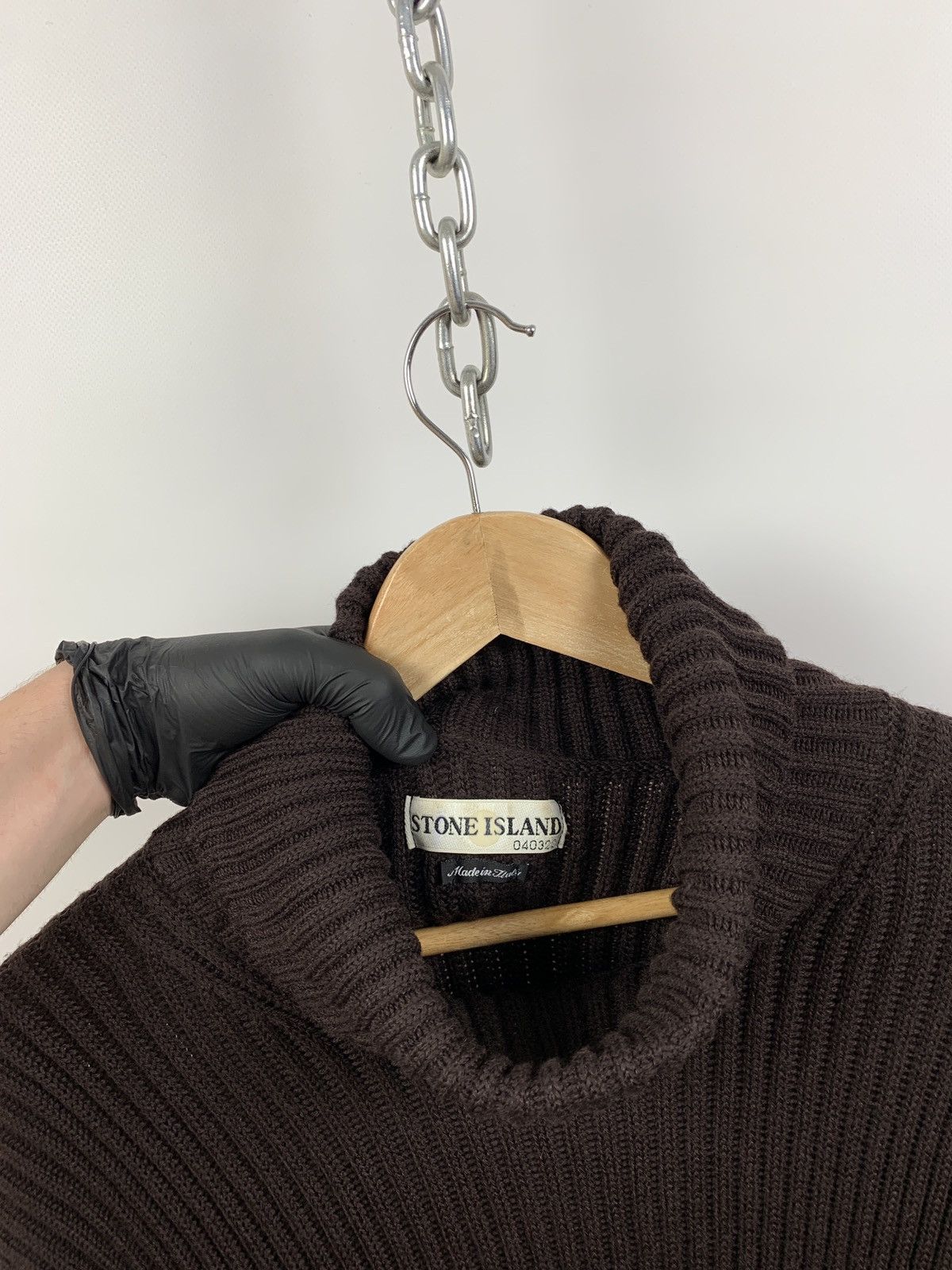 Stone Island Vintage Stone Island Brown Turtle Neck Archive Sweater Size US XL / EU 56 / 4 - 20 Thumbnail