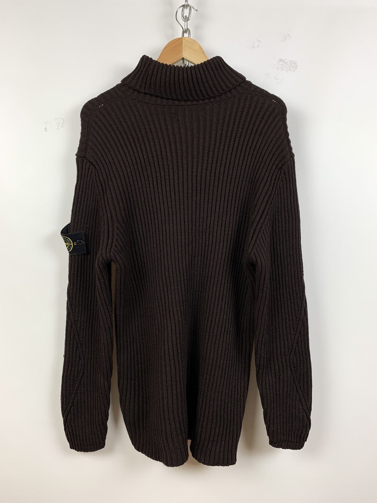 Stone Island Vintage Stone Island Brown Turtle Neck Archive Sweater Size US XL / EU 56 / 4 - 3 Thumbnail
