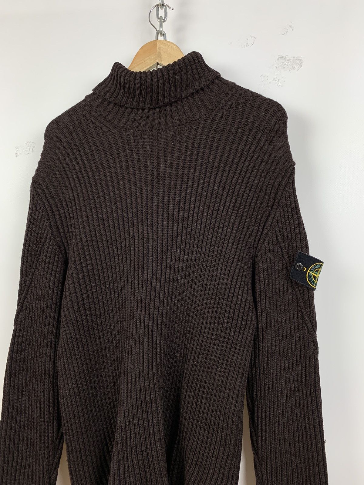 Stone Island Vintage Stone Island Brown Turtle Neck Archive Sweater Size US XL / EU 56 / 4 - 4 Thumbnail