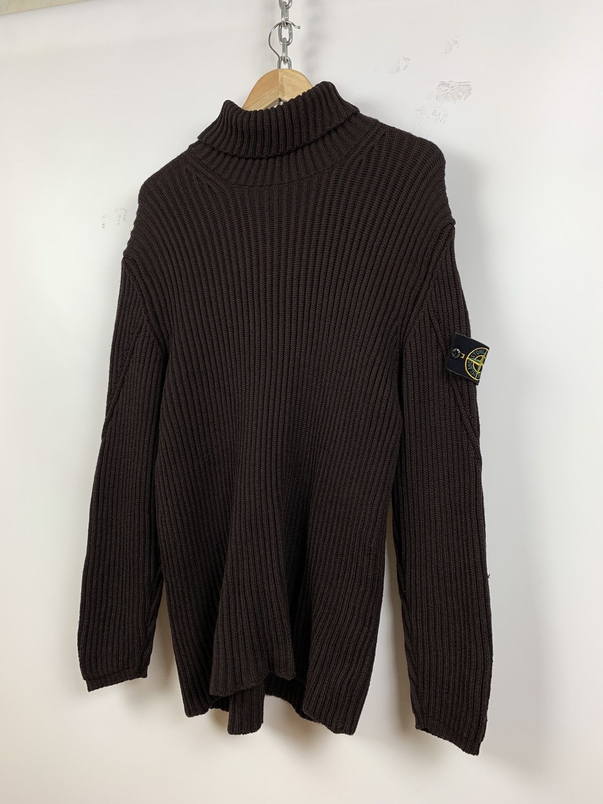 Stone Island Vintage Stone Island Brown Turtle Neck Archive Sweater Size US XL / EU 56 / 4 - 1 Thumbnail
