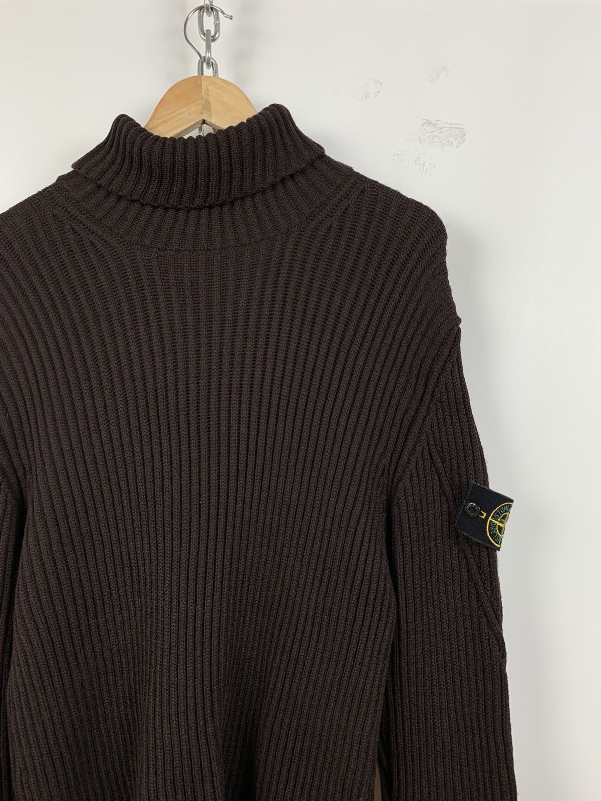 Stone Island Vintage Stone Island Brown Turtle Neck Archive Sweater Size US XL / EU 56 / 4 - 6 Thumbnail