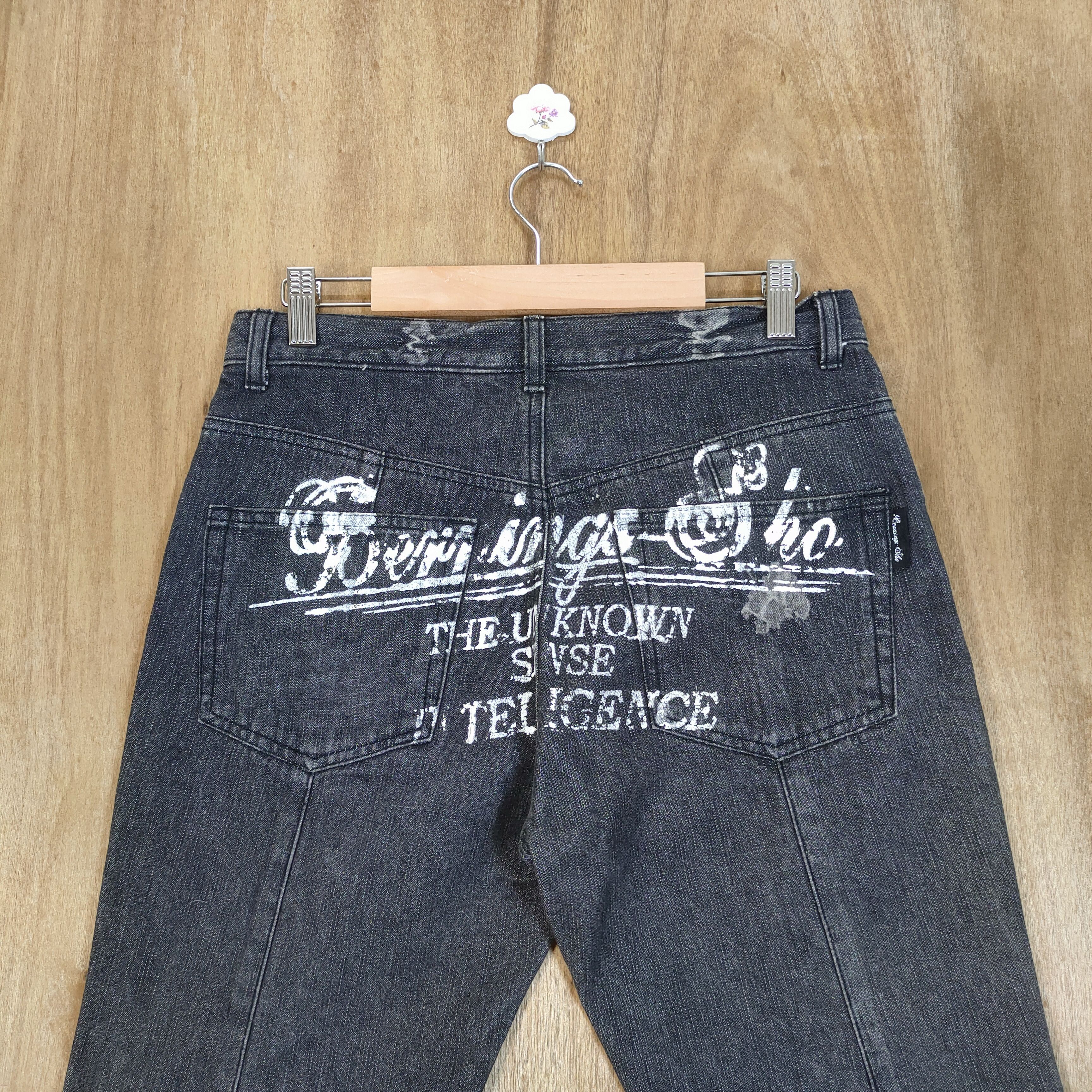Japanese Brand VINTAGE BERHING SHO BONDAGE FLARE PANTS Size US 30 / EU 46 - 9 Thumbnail