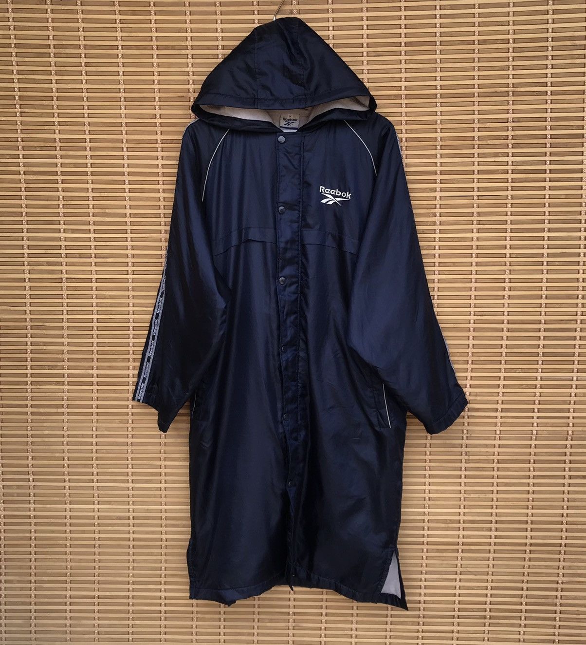 Reebok Reebook coach long jacket hoodie big logo Size US M / EU 48-50 / 2 - 2 Thumbnail