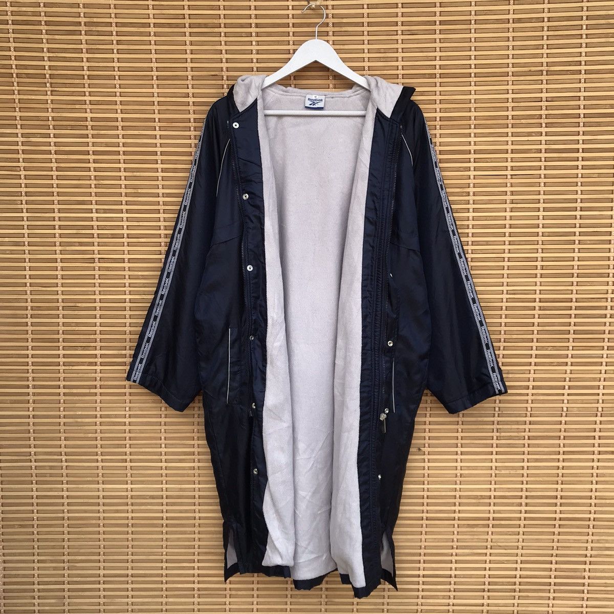 Reebok Reebook coach long jacket hoodie big logo Size US M / EU 48-50 / 2 - 7 Thumbnail