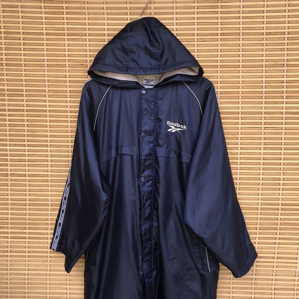 Reebok Reebook coach long jacket hoodie big logo Size US M / EU 48-50 / 2 - 3 Thumbnail