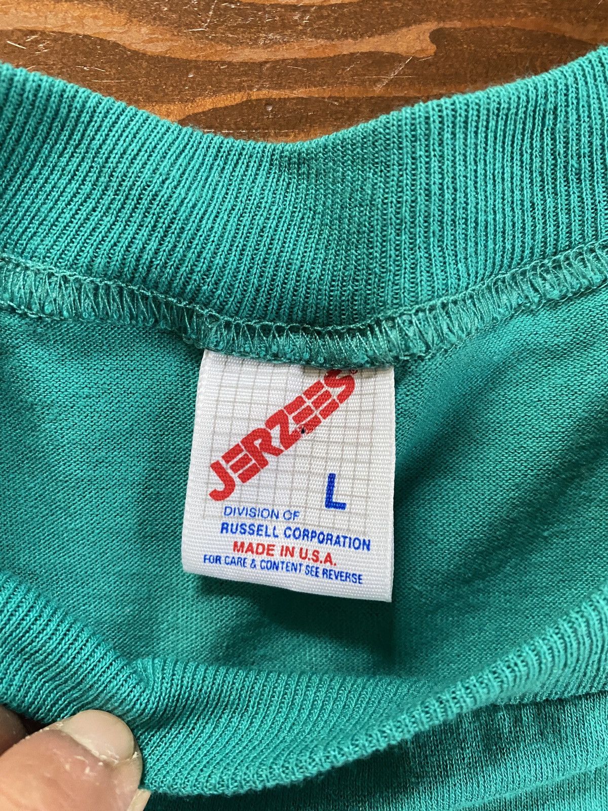 Jerzees Vintage 90’s Footloose Stage Production Teal Tee Shirt Size US L / EU 52-54 / 3 - 8 Thumbnail