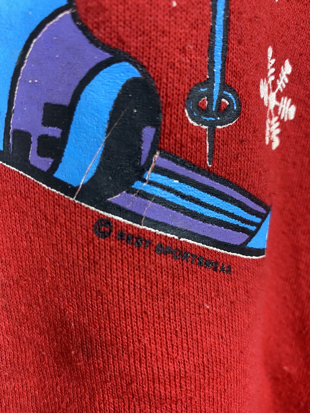 Vintage Vintage Bear Playing Ski Sweatshirt Size US L / EU 52-54 / 3 - 3 Thumbnail