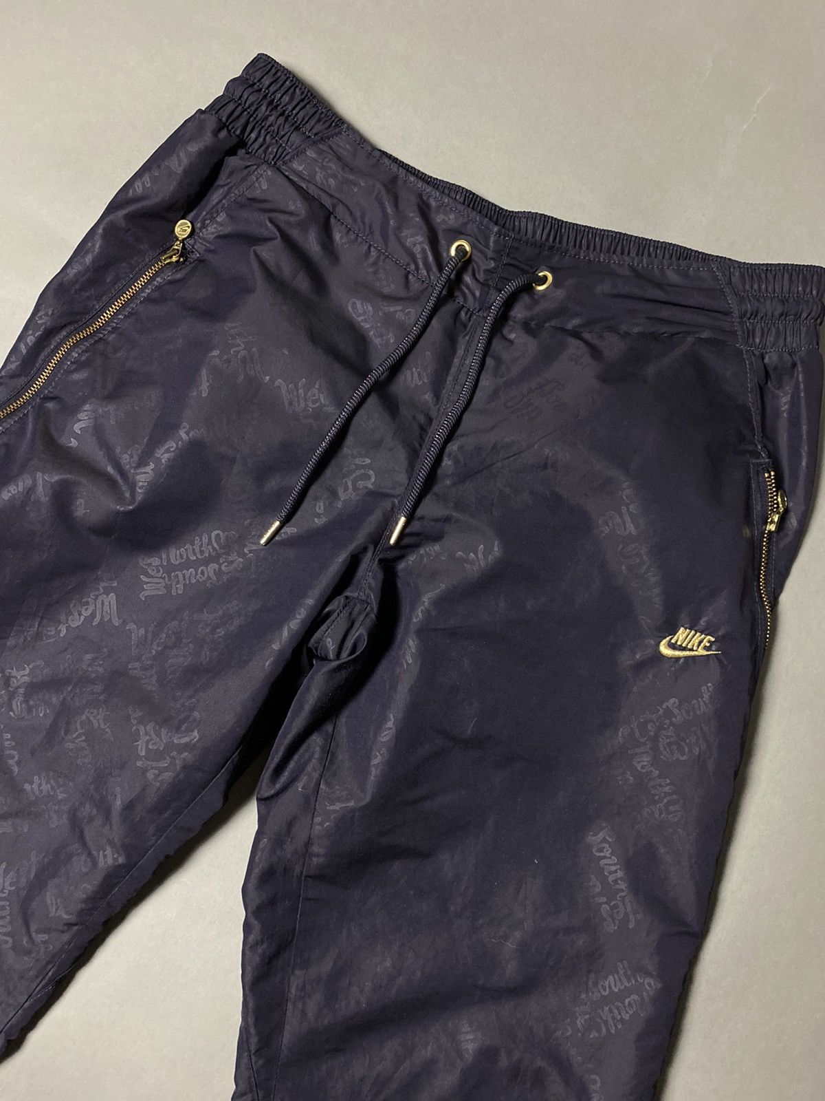 Nike × Vintage Nike vintage navy track pants small logo swoosh 2000s Size US 30 / EU 46 - 1 Thumbnail