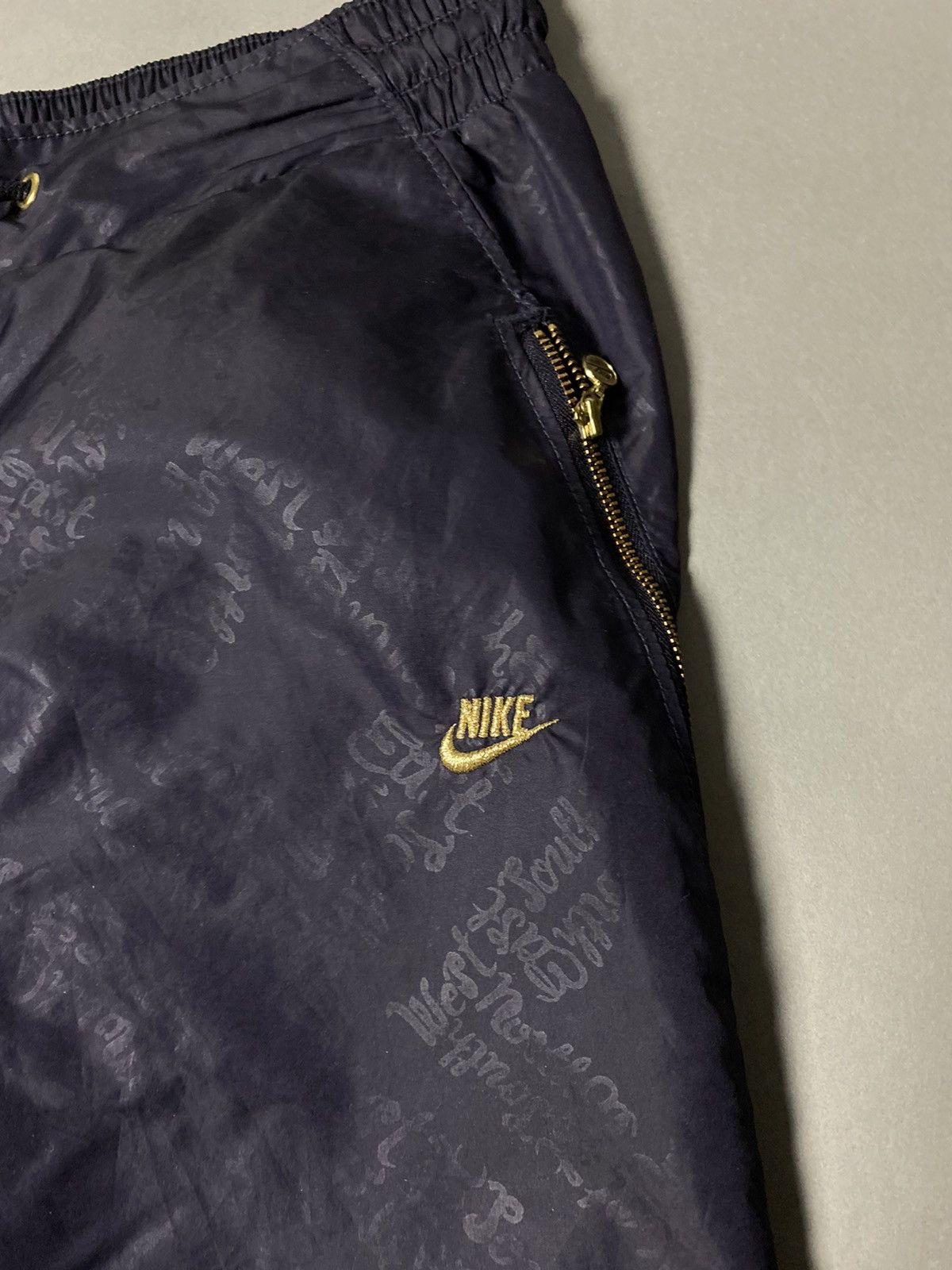 Nike × Vintage Nike vintage navy track pants small logo swoosh 2000s Size US 30 / EU 46 - 2 Thumbnail