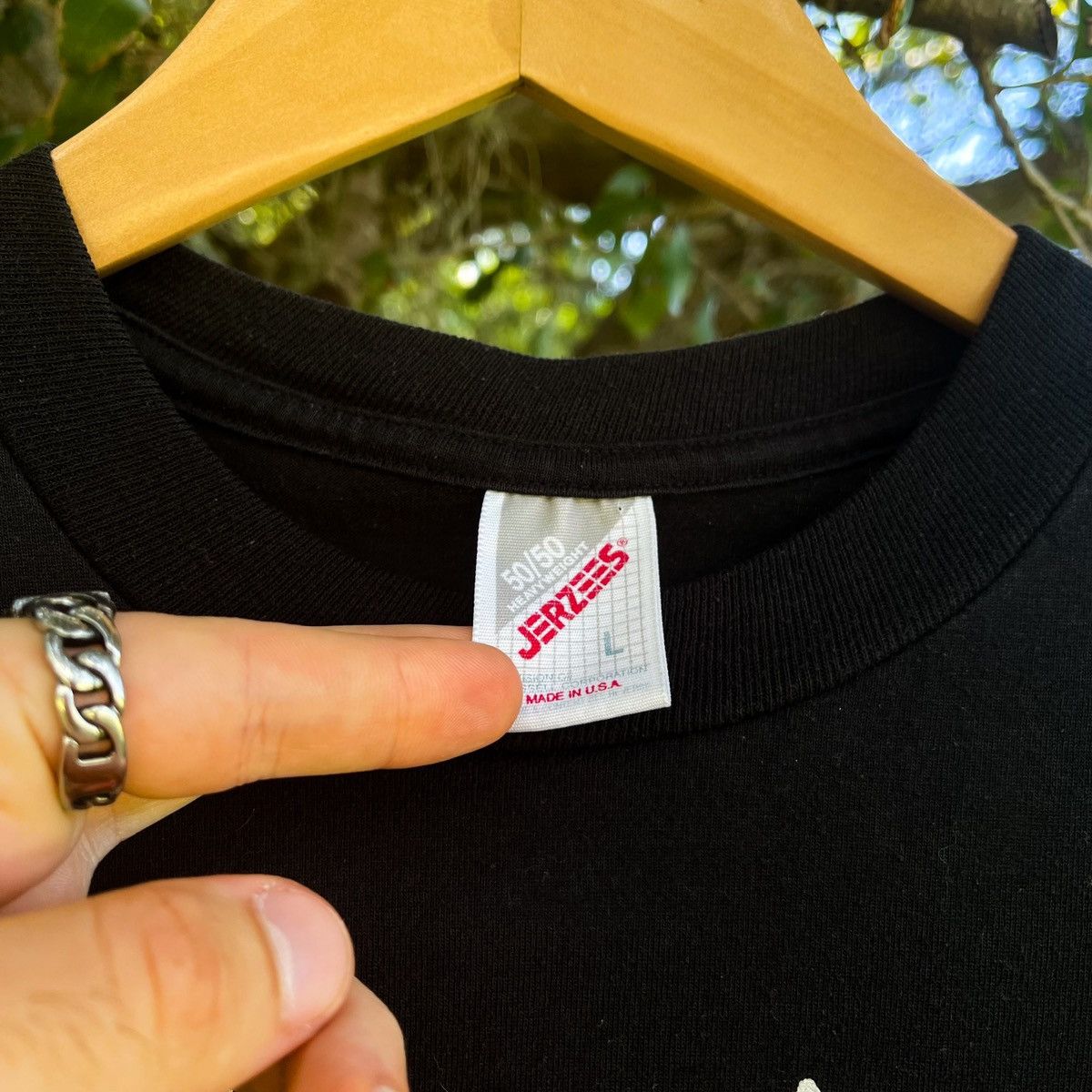 Vintage Vintage 90s Stop The Violence 🛑 Gunshots Tee Size US L / EU 52-54 / 3 - 4 Thumbnail