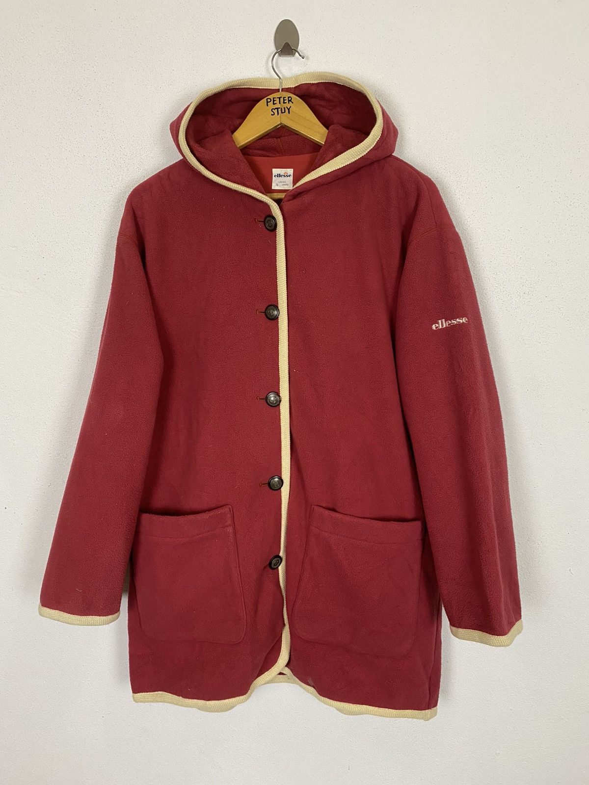 Ellesse × Vintage VINTAGE ELLESSE FLEECE HOODIES JACKET Size US L / EU 52-54 / 3 - 2 Thumbnail