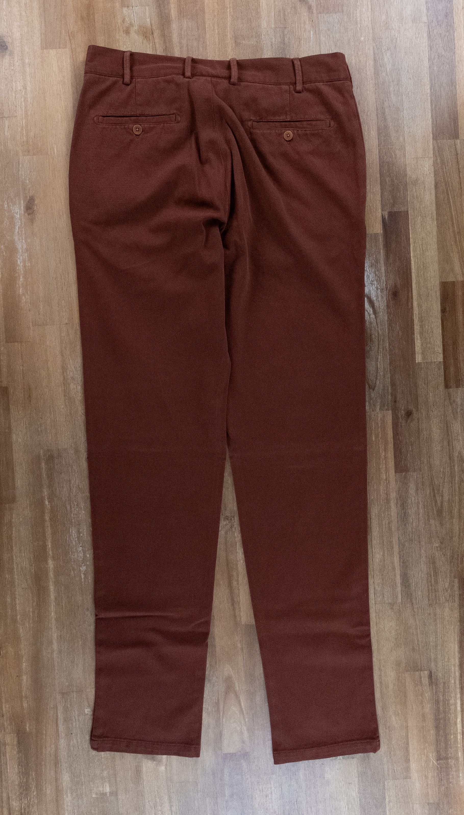 Isaia ISAIA brown / brick cotton chinos trousers pants - 38 US Size US 38 / EU 54 - 7 Thumbnail