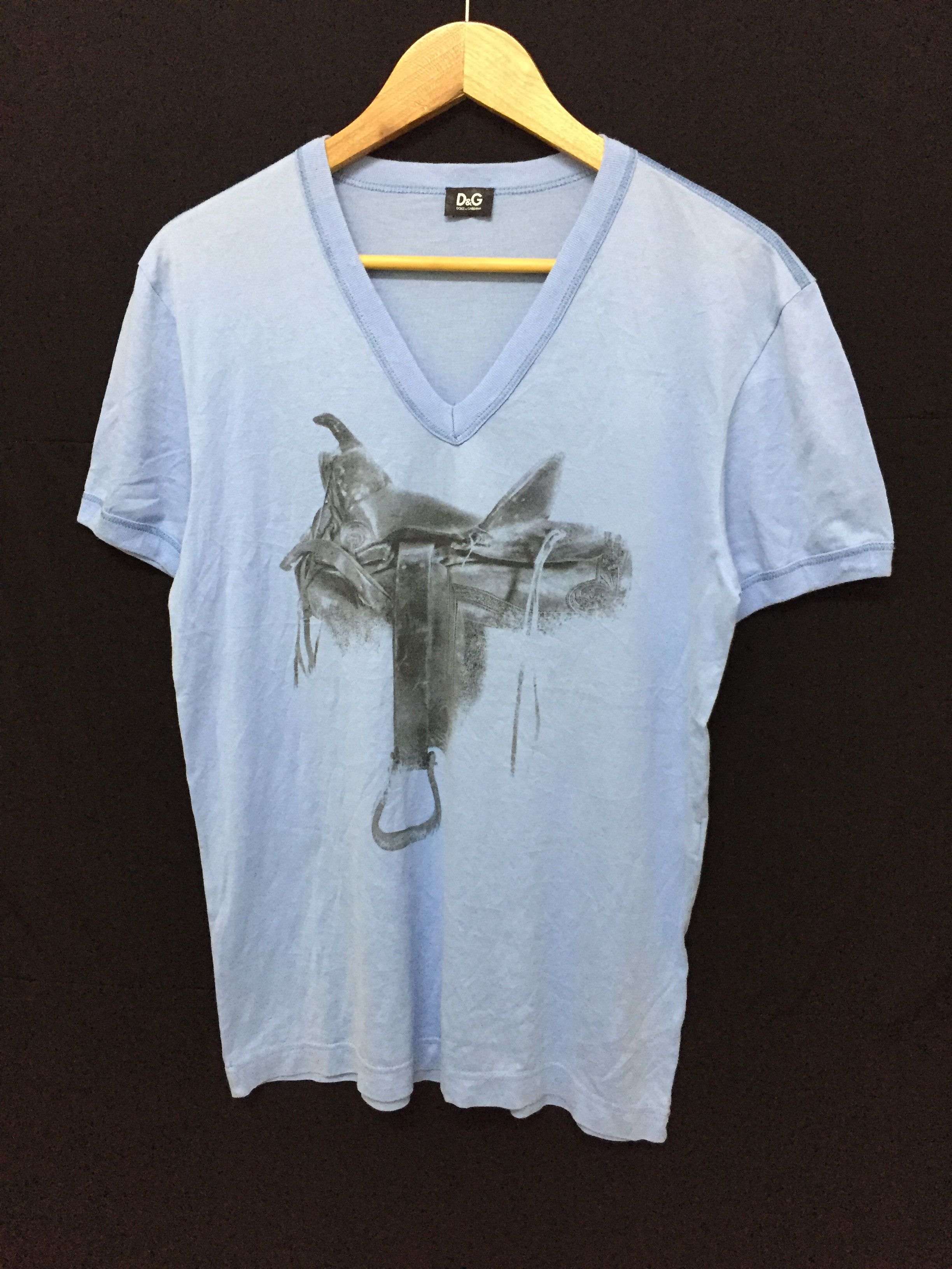 Dolce & Gabbana Trompe L'Oeil Horse Saddle Vintage Printing tee Size US M / EU 48-50 / 2 - 2 Thumbnail