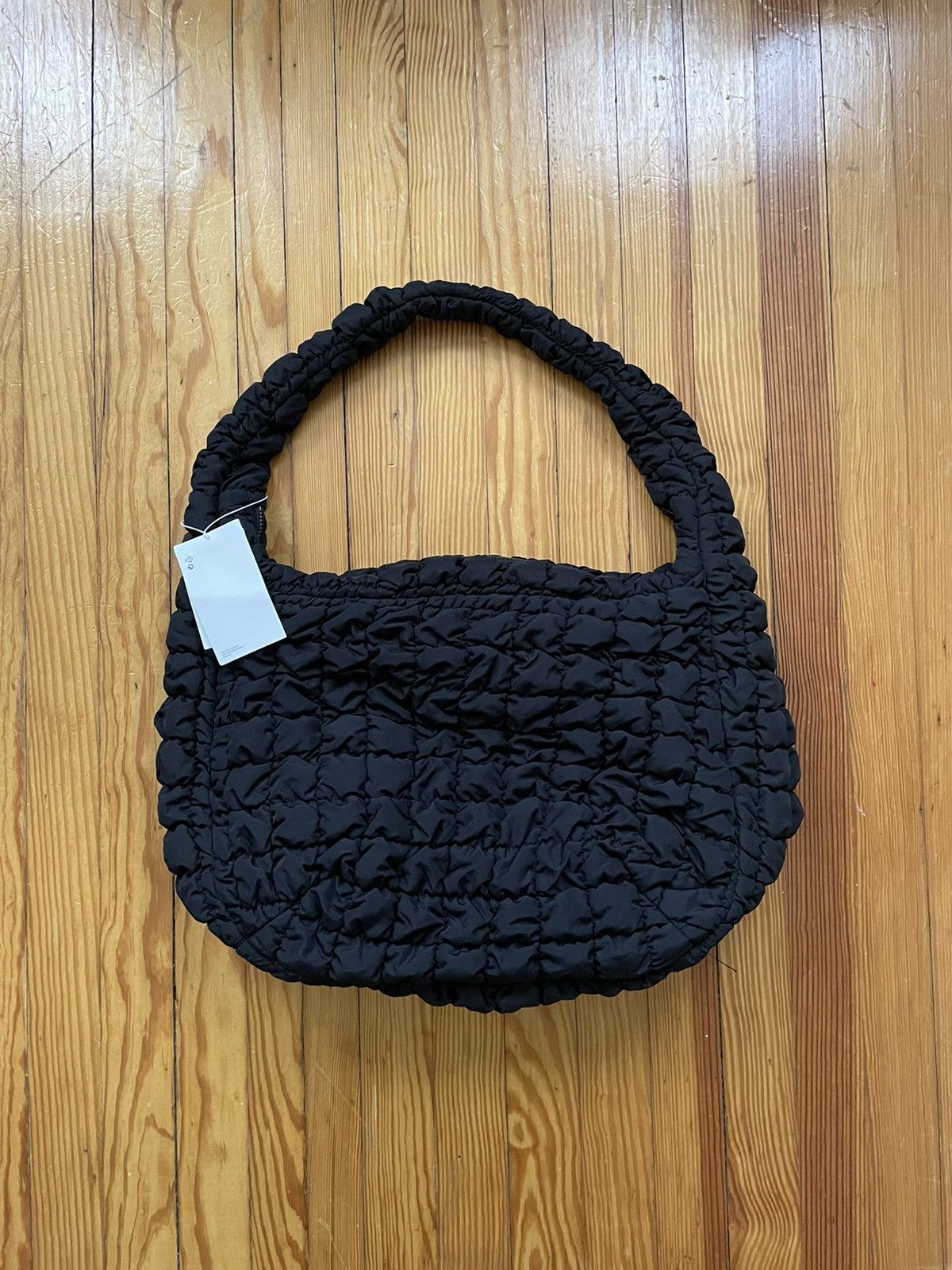 image of Cos Oversized Quilted Tote Shoulder Bag Black, Men's