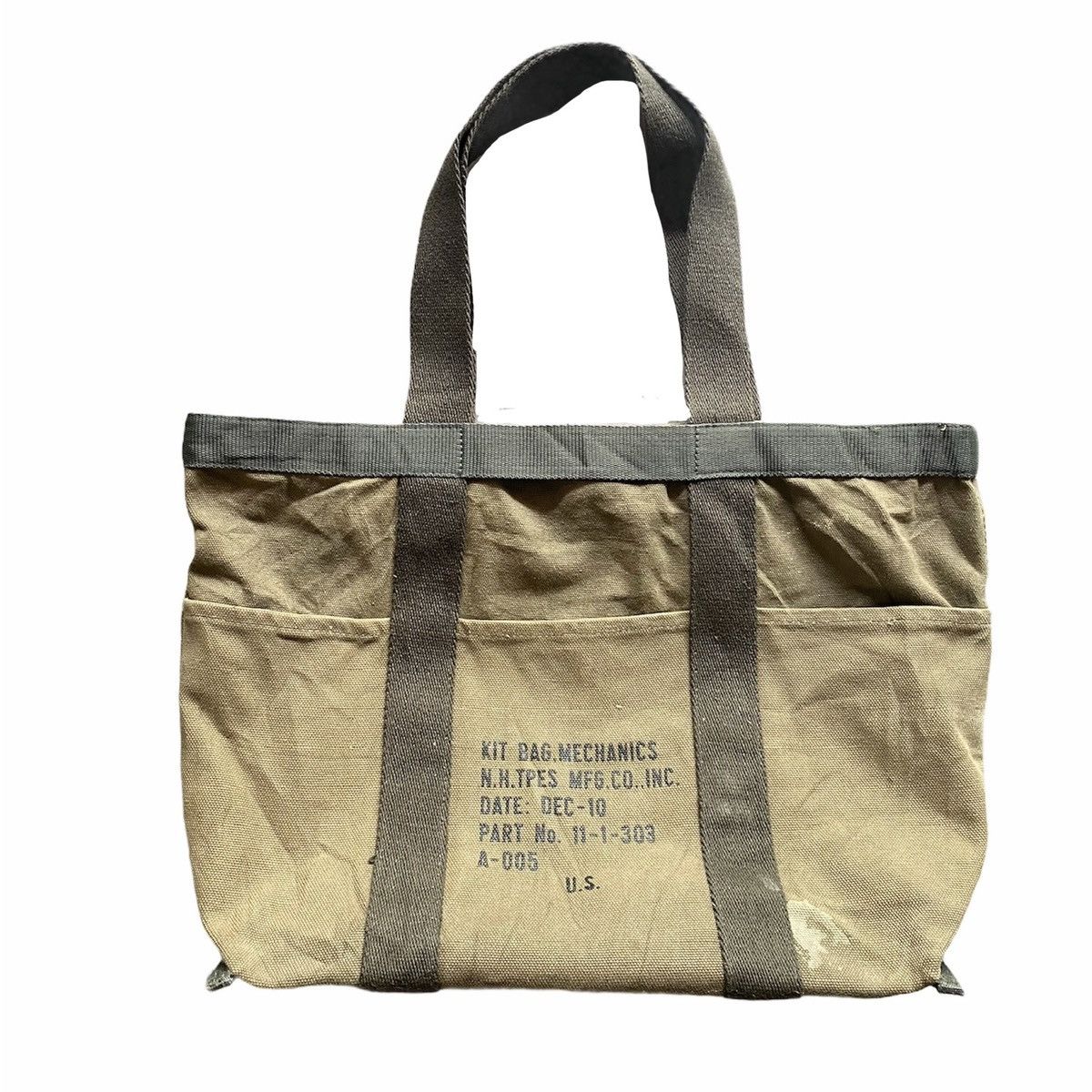 image of N Hoolywood N. Hoolywood Japan Mechanic Kit Canvas Bag in Miltary Green, Men's