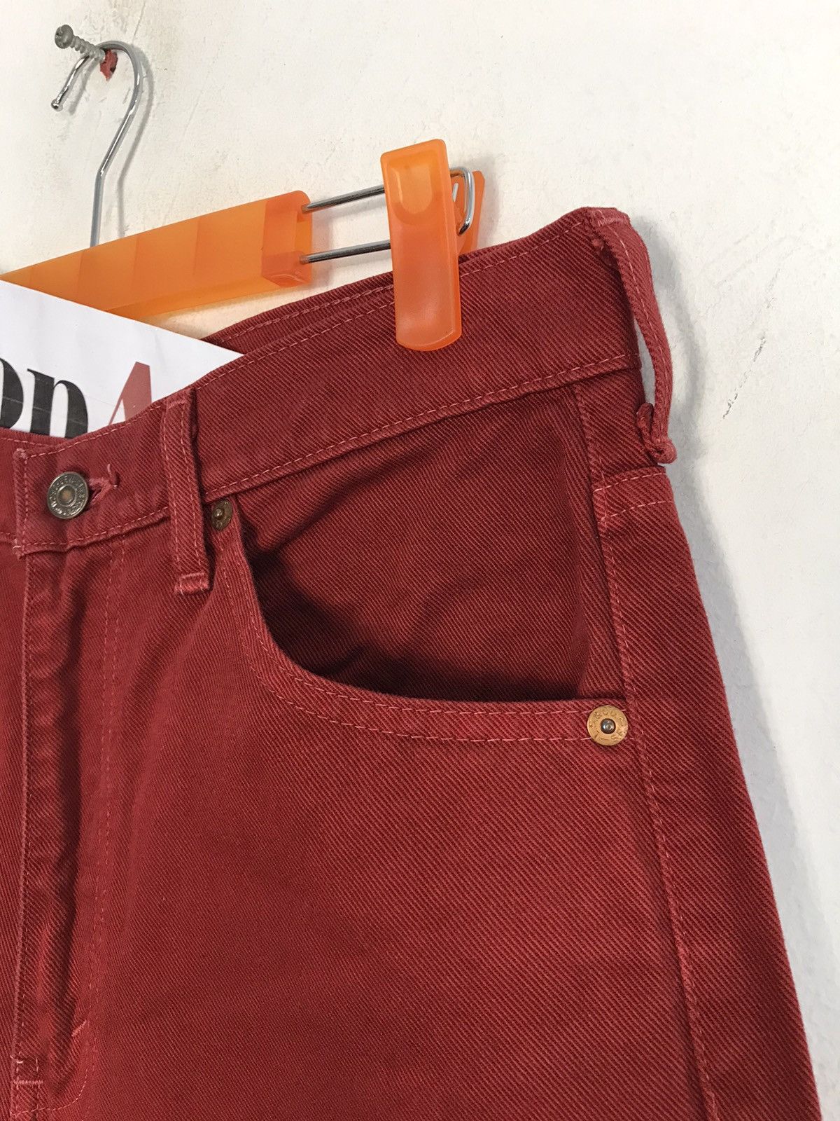 Levi's × Vintage Vintage Levi’s Denim Bootcut Red Colour Style Size US 30 / EU 46 - 5 Thumbnail