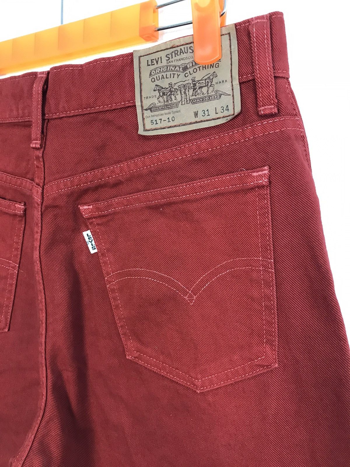 Levi's × Vintage Vintage Levi’s Denim Bootcut Red Colour Style Size US 30 / EU 46 - 11 Thumbnail