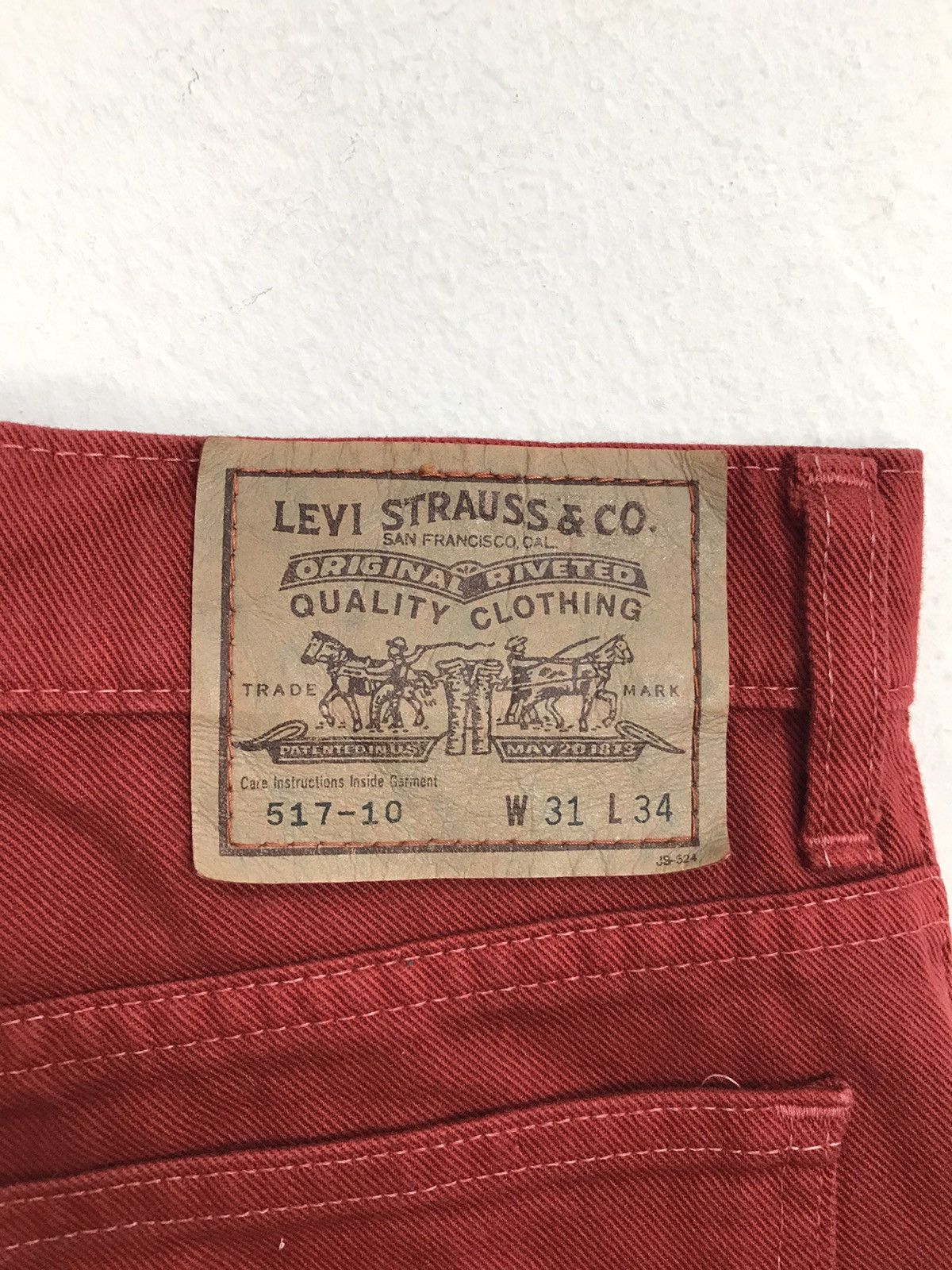 Levi's × Vintage Vintage Levi’s Denim Bootcut Red Colour Style Size US 30 / EU 46 - 14 Thumbnail