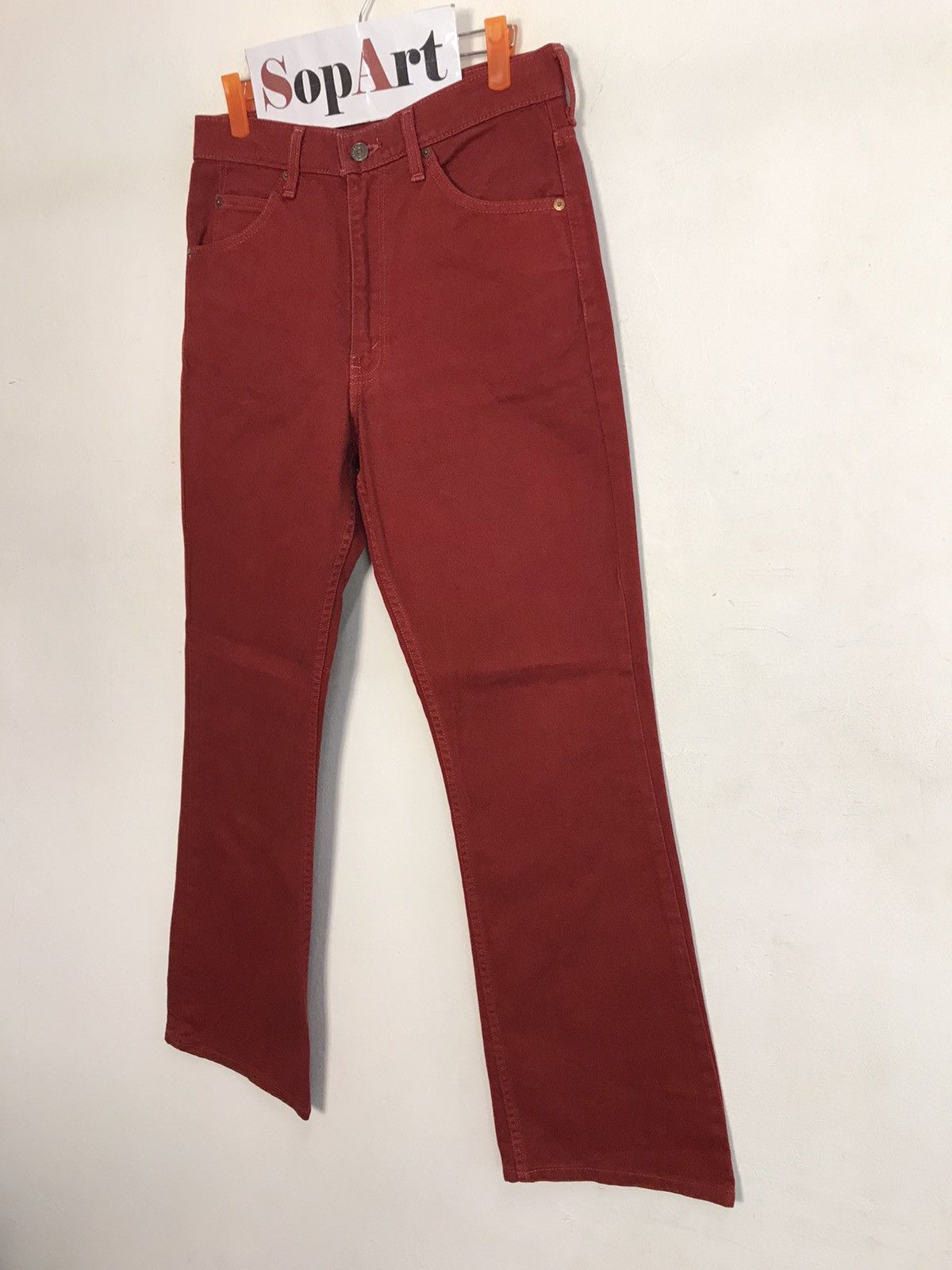 Levi's × Vintage Vintage Levi’s Denim Bootcut Red Colour Style Size US 30 / EU 46 - 4 Thumbnail