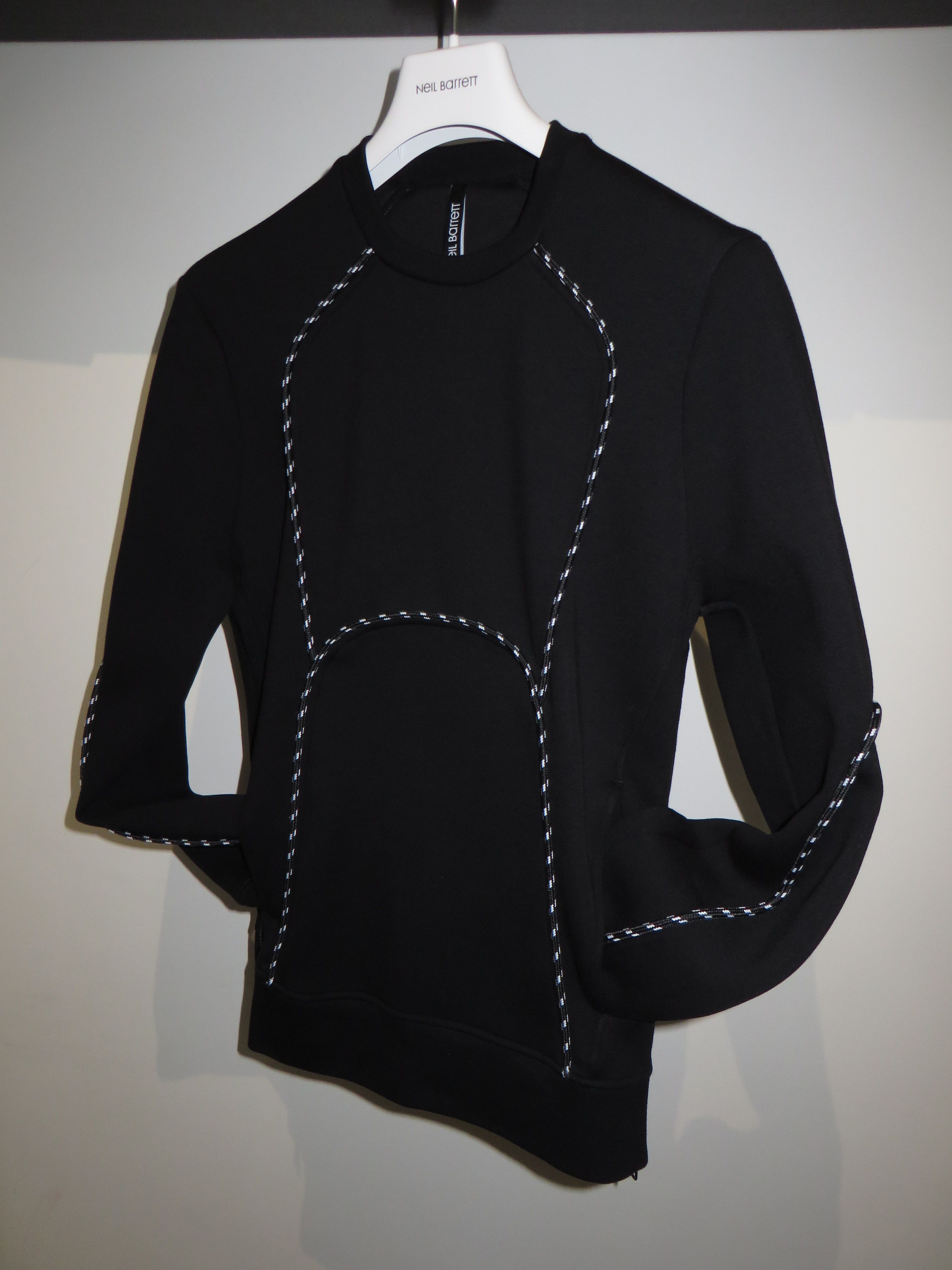Neil Barrett Contrast detail stretch-jersey sweatshirt Size US L / EU 52-54 / 3 - 7 Thumbnail