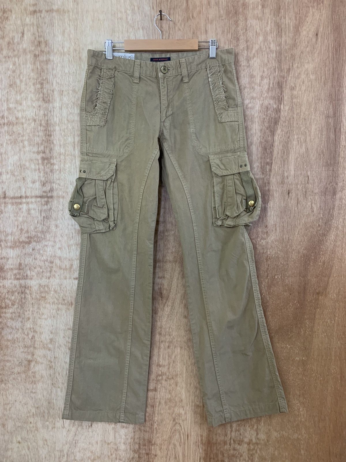 If Six Was Nine SURPLUS JAPANESE BRANDED CARGO PANTS MULTIPOCKET BROWN STYLE Size US 31 - 1 Thumbnail