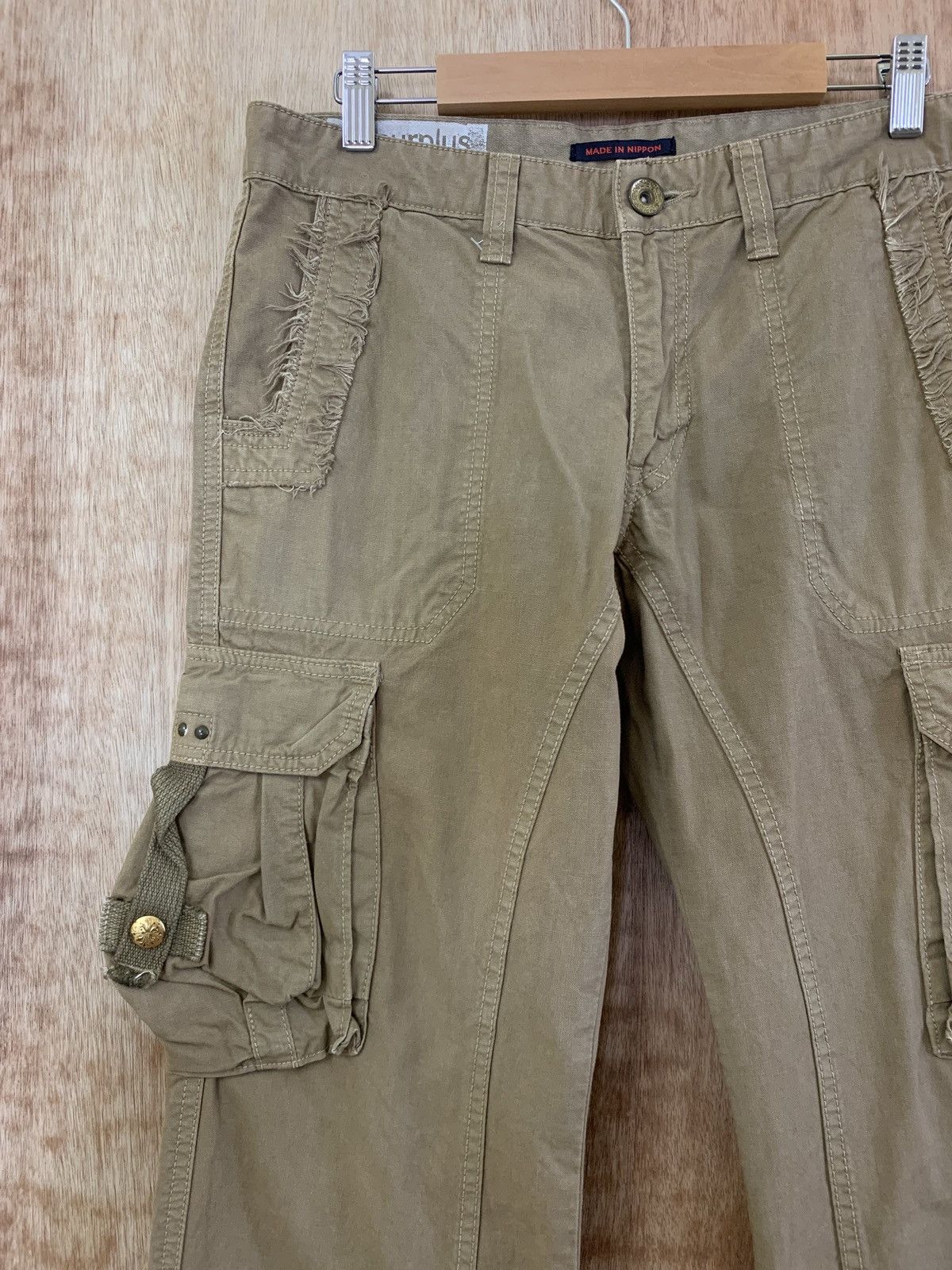 If Six Was Nine SURPLUS JAPANESE BRANDED CARGO PANTS MULTIPOCKET BROWN STYLE Size US 31 - 5 Thumbnail