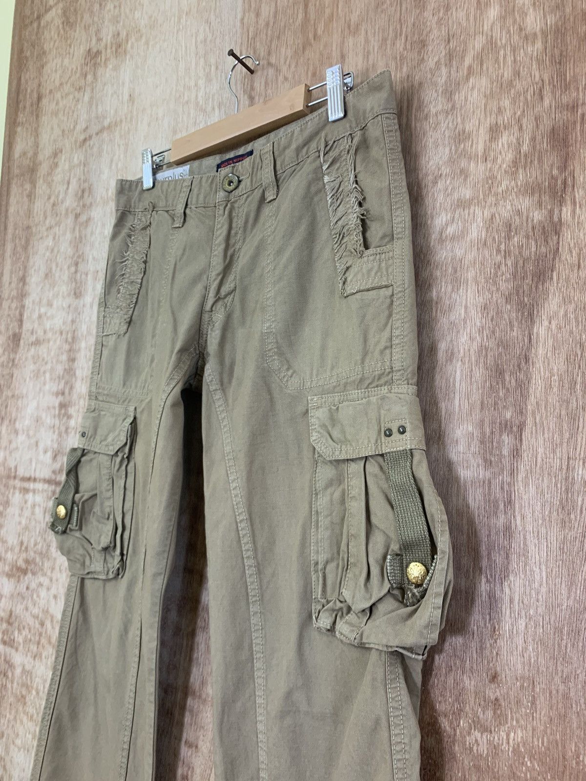 If Six Was Nine SURPLUS JAPANESE BRANDED CARGO PANTS MULTIPOCKET BROWN STYLE Size US 31 - 9 Thumbnail