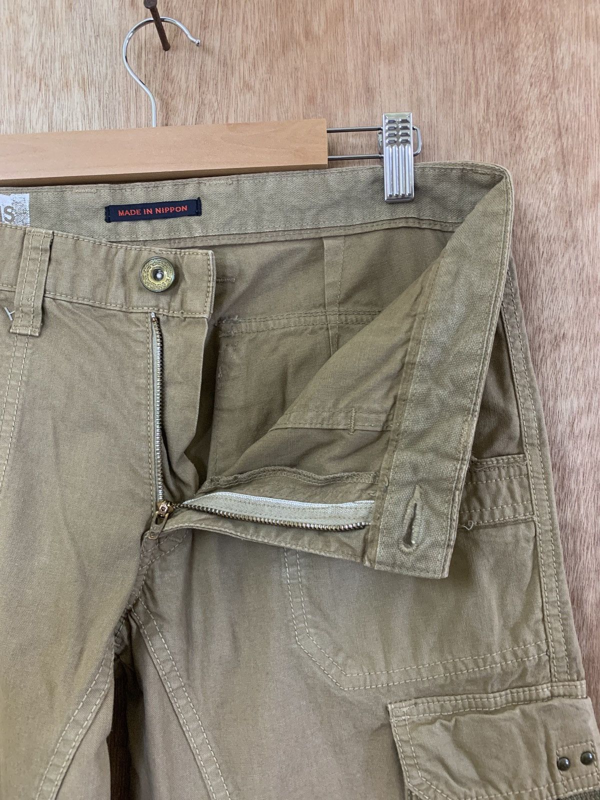 If Six Was Nine SURPLUS JAPANESE BRANDED CARGO PANTS MULTIPOCKET BROWN STYLE Size US 31 - 16 Thumbnail