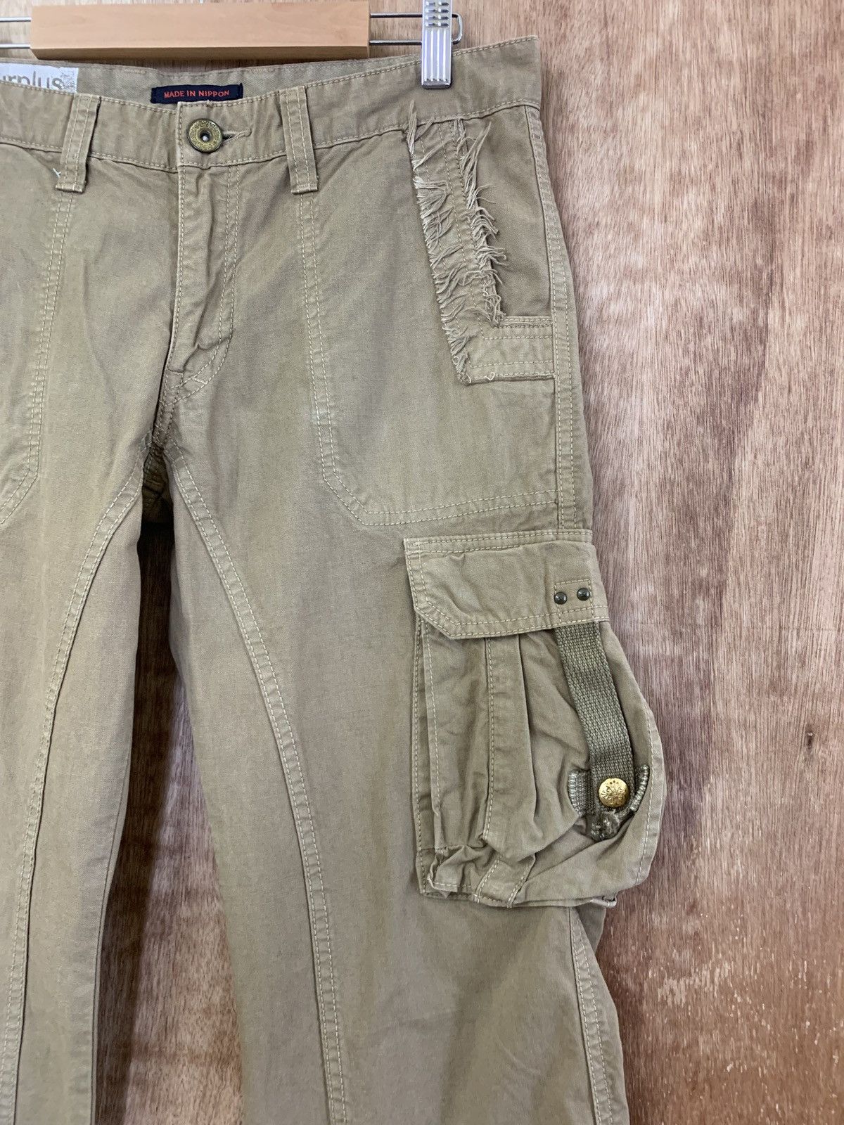 If Six Was Nine SURPLUS JAPANESE BRANDED CARGO PANTS MULTIPOCKET BROWN STYLE Size US 31 - 6 Thumbnail