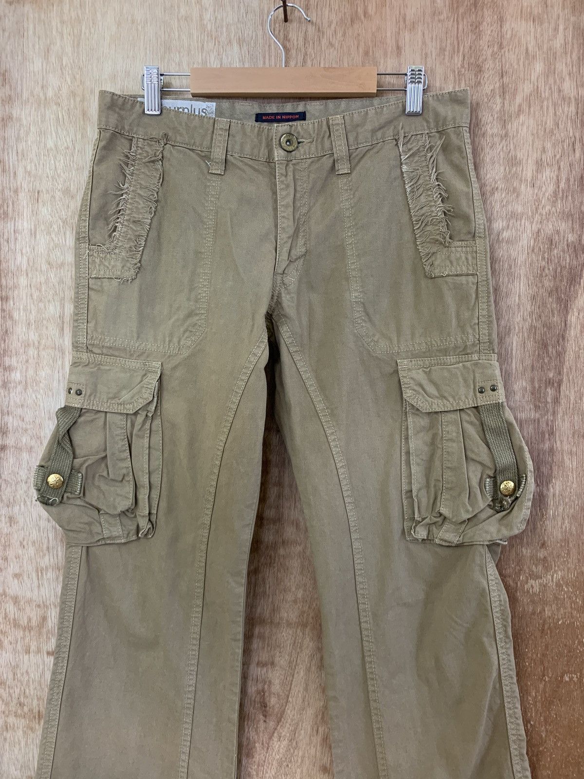 If Six Was Nine SURPLUS JAPANESE BRANDED CARGO PANTS MULTIPOCKET BROWN STYLE Size US 31 - 3 Thumbnail