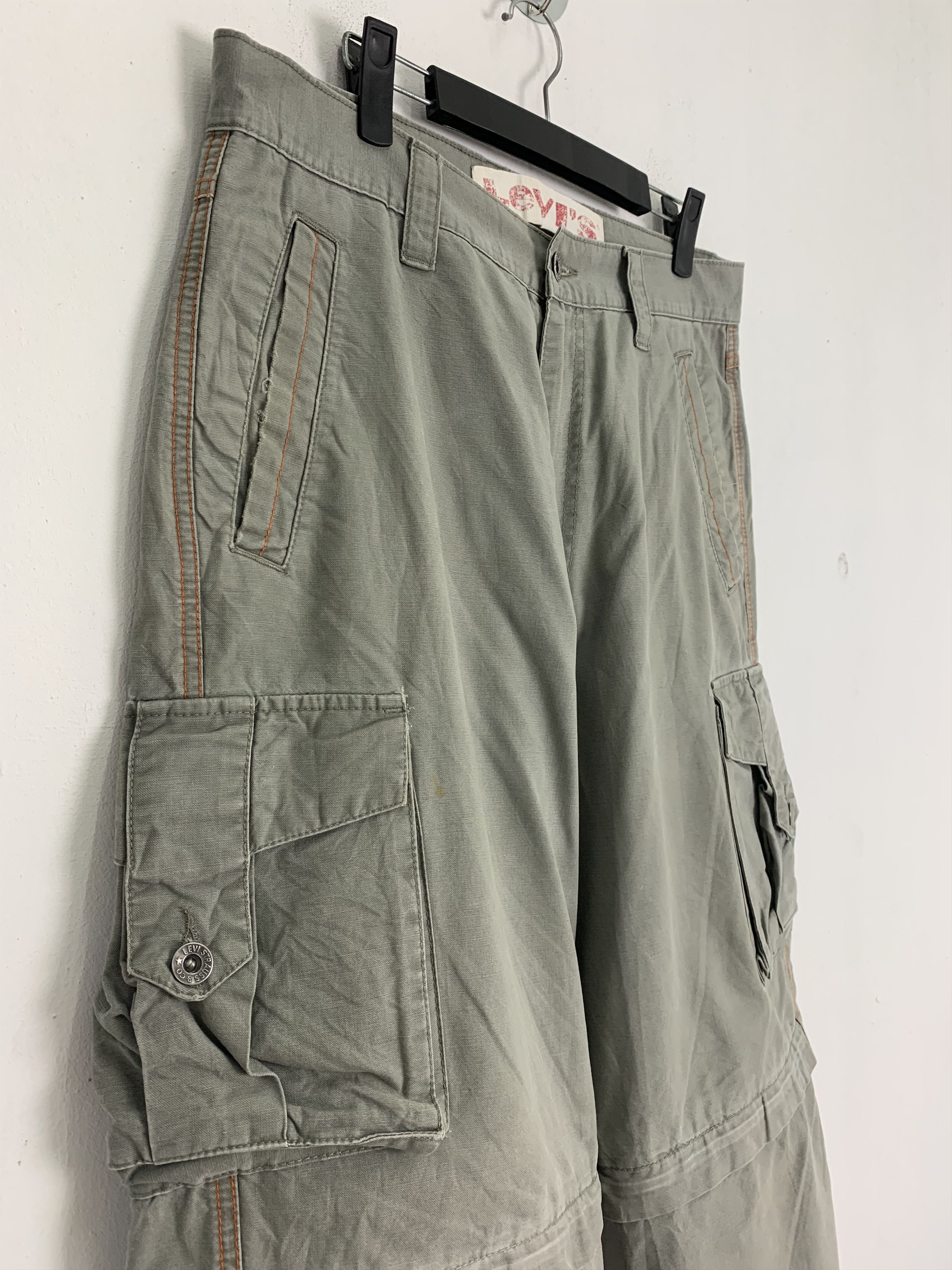 Levi's Levis Cargo Pants Multipocket Japanese Branded Two Step Size US 31 - 10 Thumbnail