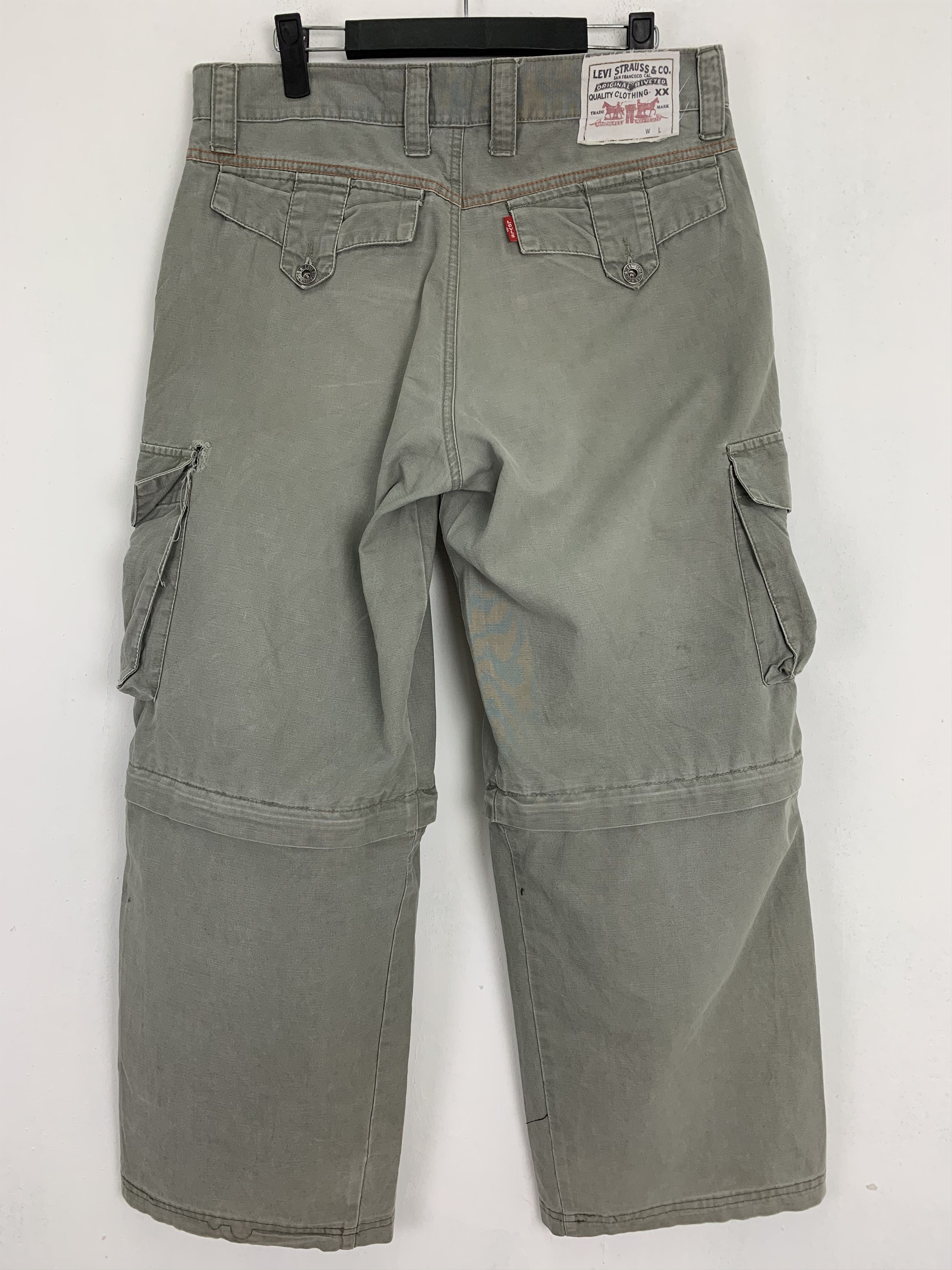 Levi's Levis Cargo Pants Multipocket Japanese Branded Two Step Size US 31 - 14 Thumbnail