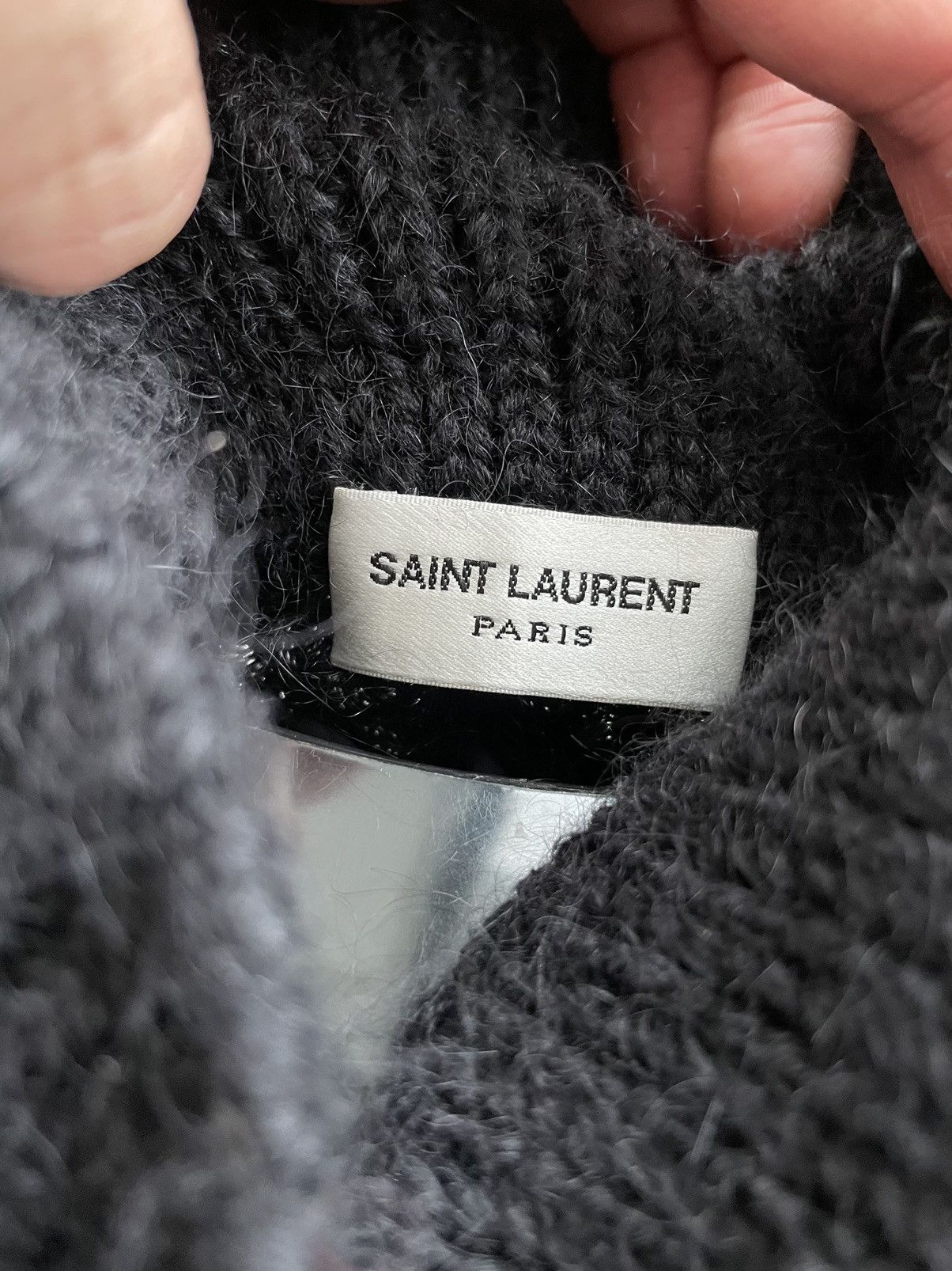 Hedi Slimane × Saint Laurent Paris × Yves Saint Laurent $1,500 Value Limited Runway Lurex Luxury Turtleneck Sweater Size US XXL / EU 58 / 5 - 16 Thumbnail