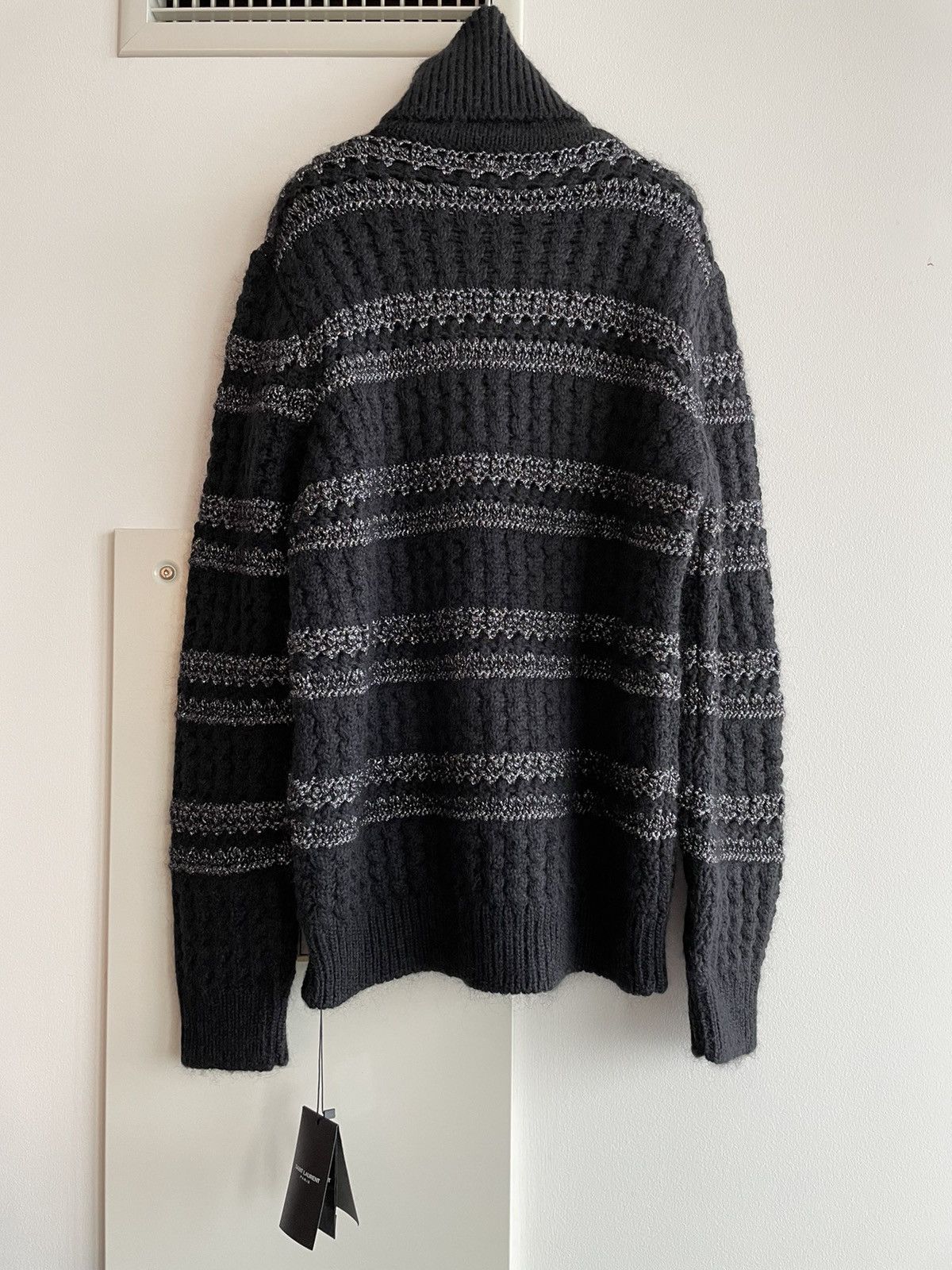 Hedi Slimane × Saint Laurent Paris × Yves Saint Laurent $1,500 Value Limited Runway Lurex Luxury Turtleneck Sweater Size US XXL / EU 58 / 5 - 12 Thumbnail