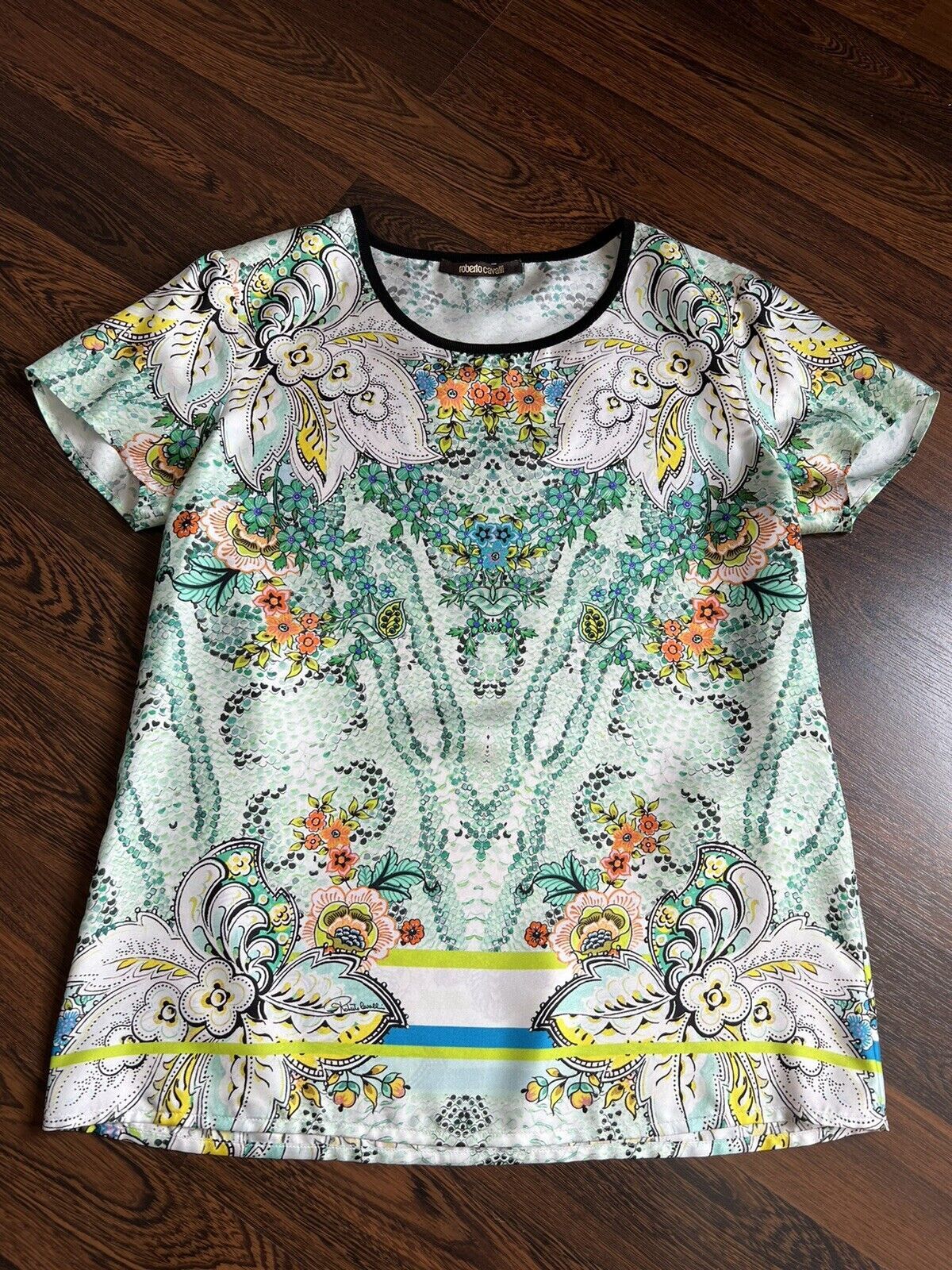 Roberto Cavalli Roberto Cavalli Silk T-shirt Size 44 Size M / US 6-8 / IT 42-44 - 2 Thumbnail
